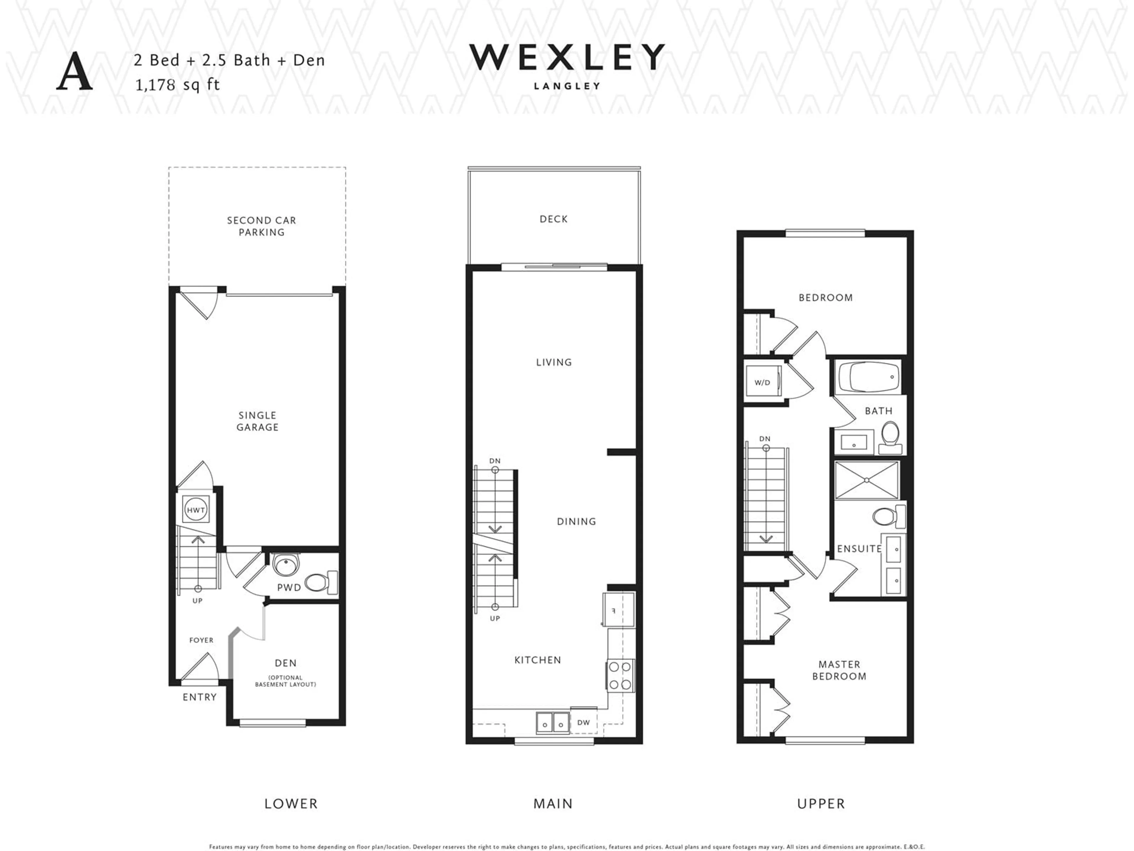 Floor plan for 18 - 20857 77A, Langley British Columbia V2Y0W7
