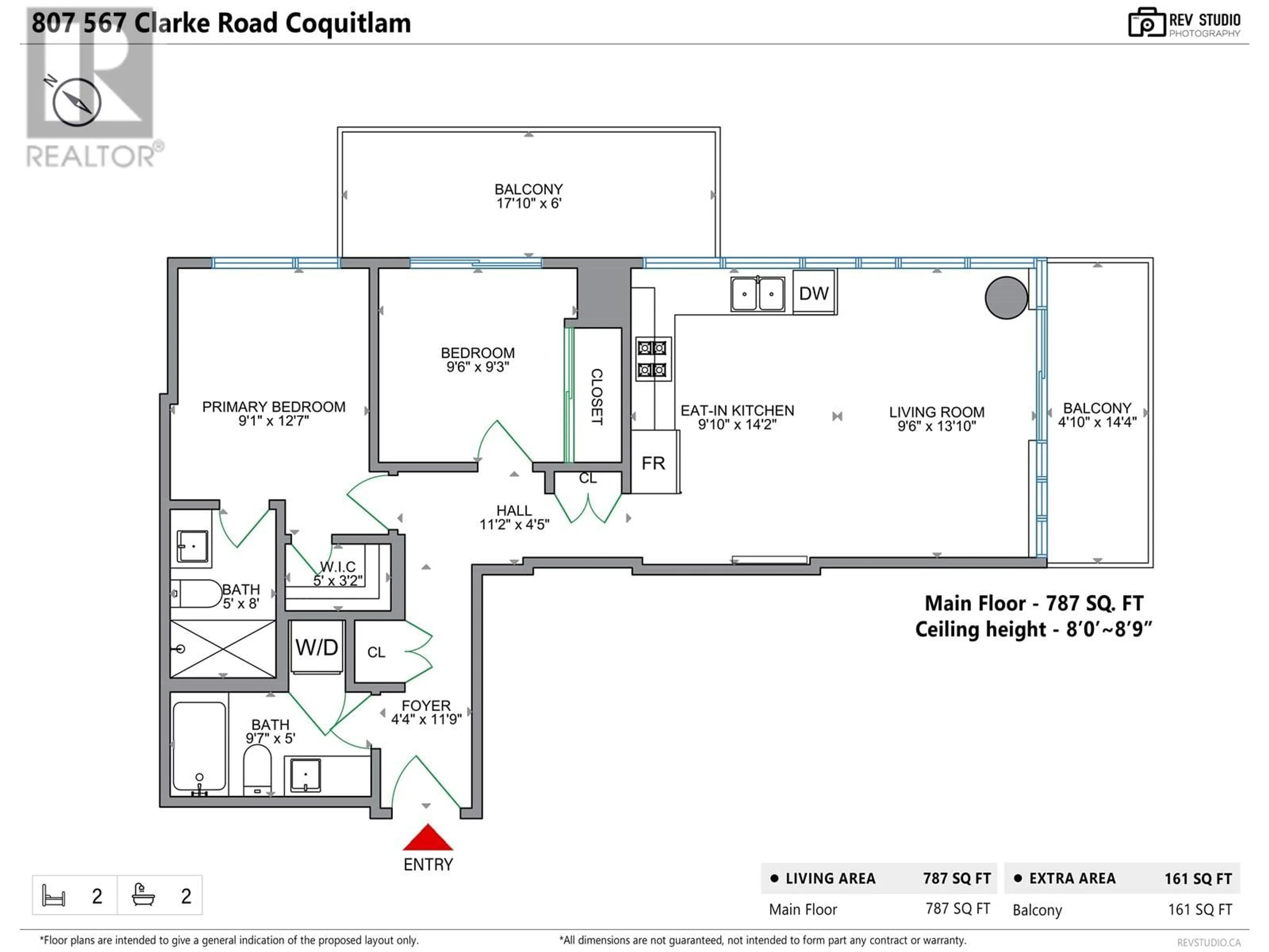 Floor plan for 807 - 567 CLARKE ROAD, Coquitlam British Columbia V3J0K7