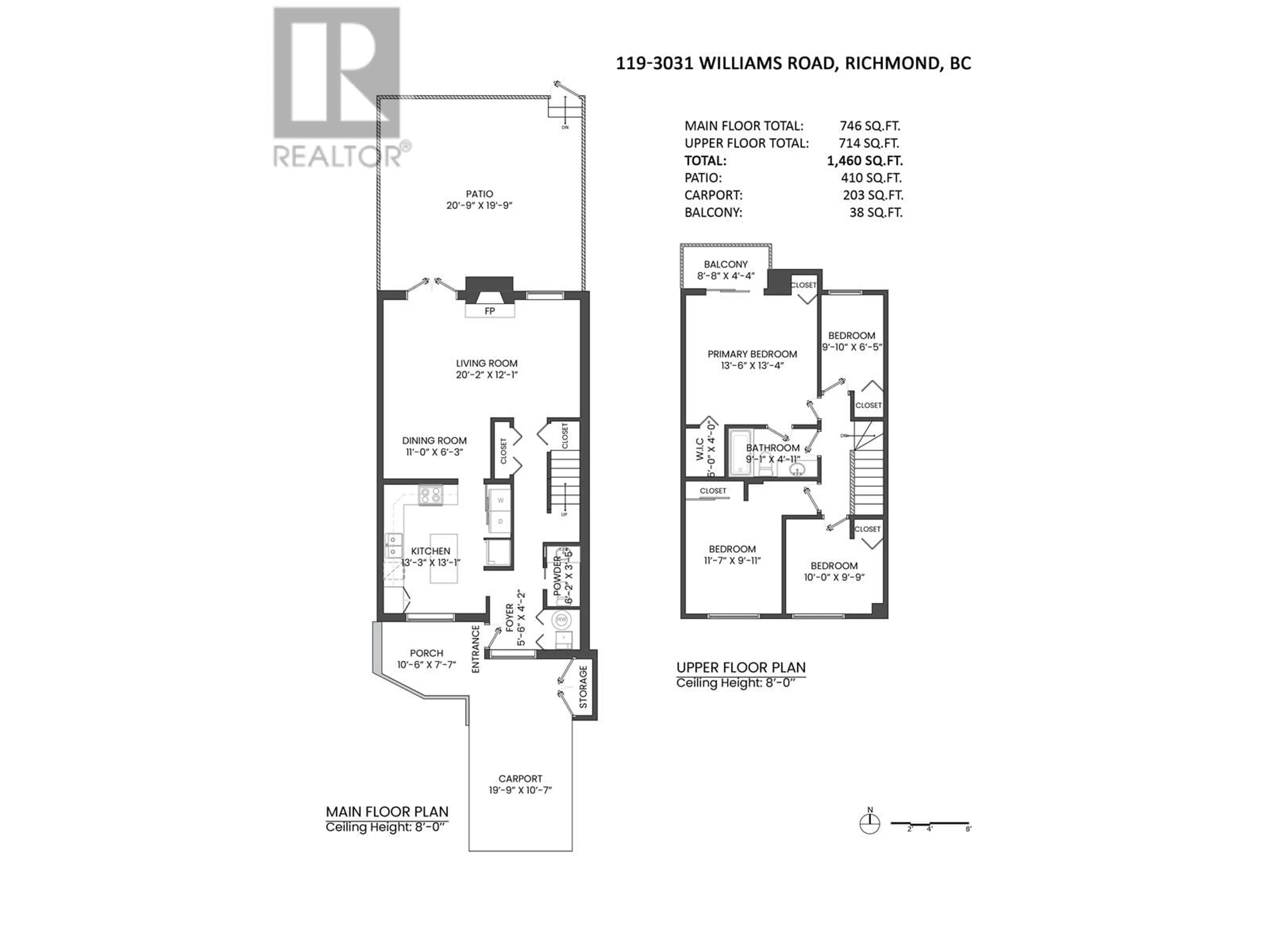 Floor plan for 119 - 3031 WILLIAMS ROAD, Richmond British Columbia V7E4E9