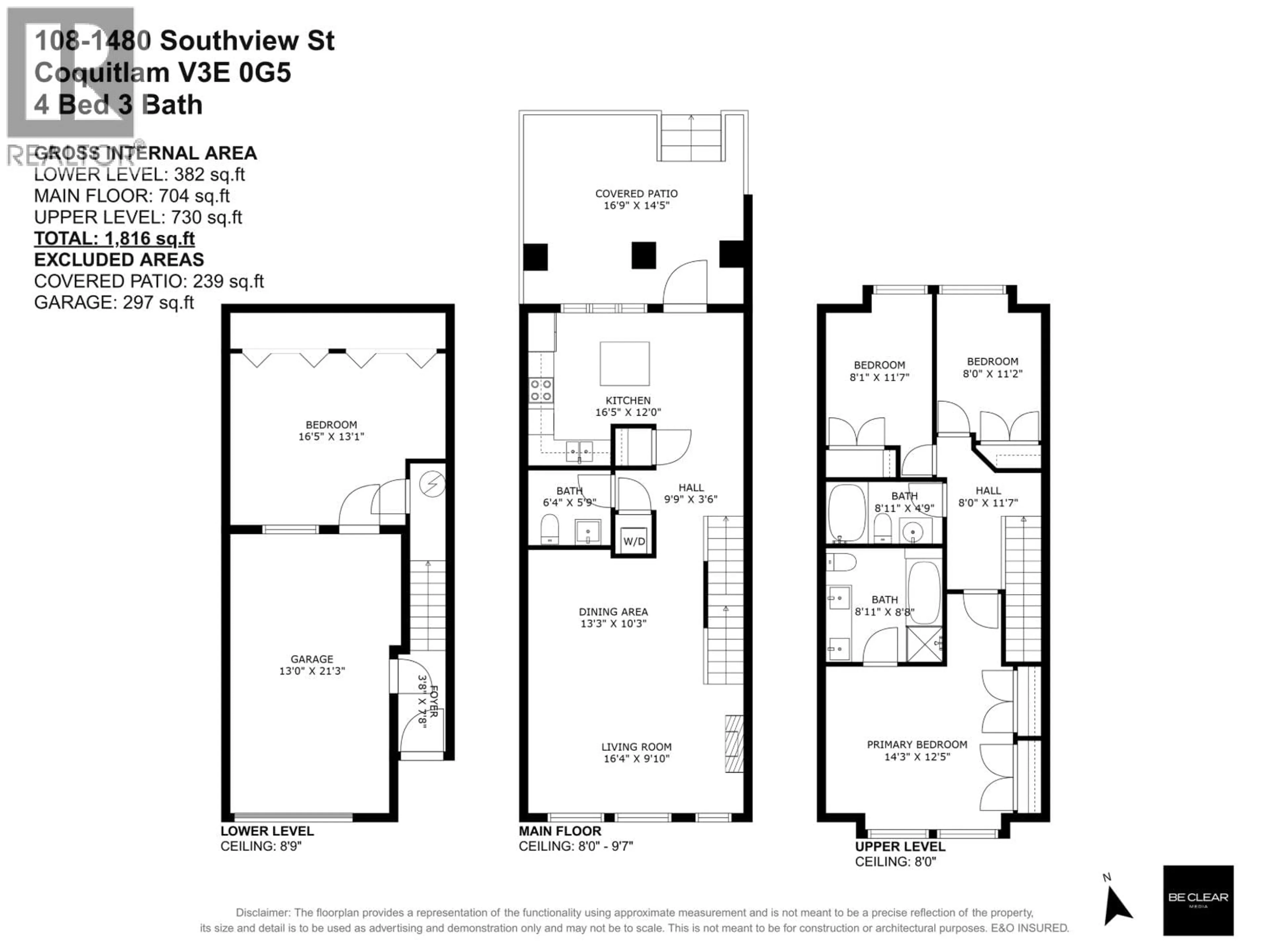 Floor plan for 108 - 1480 SOUTHVIEW STREET, Coquitlam British Columbia V3E0G5