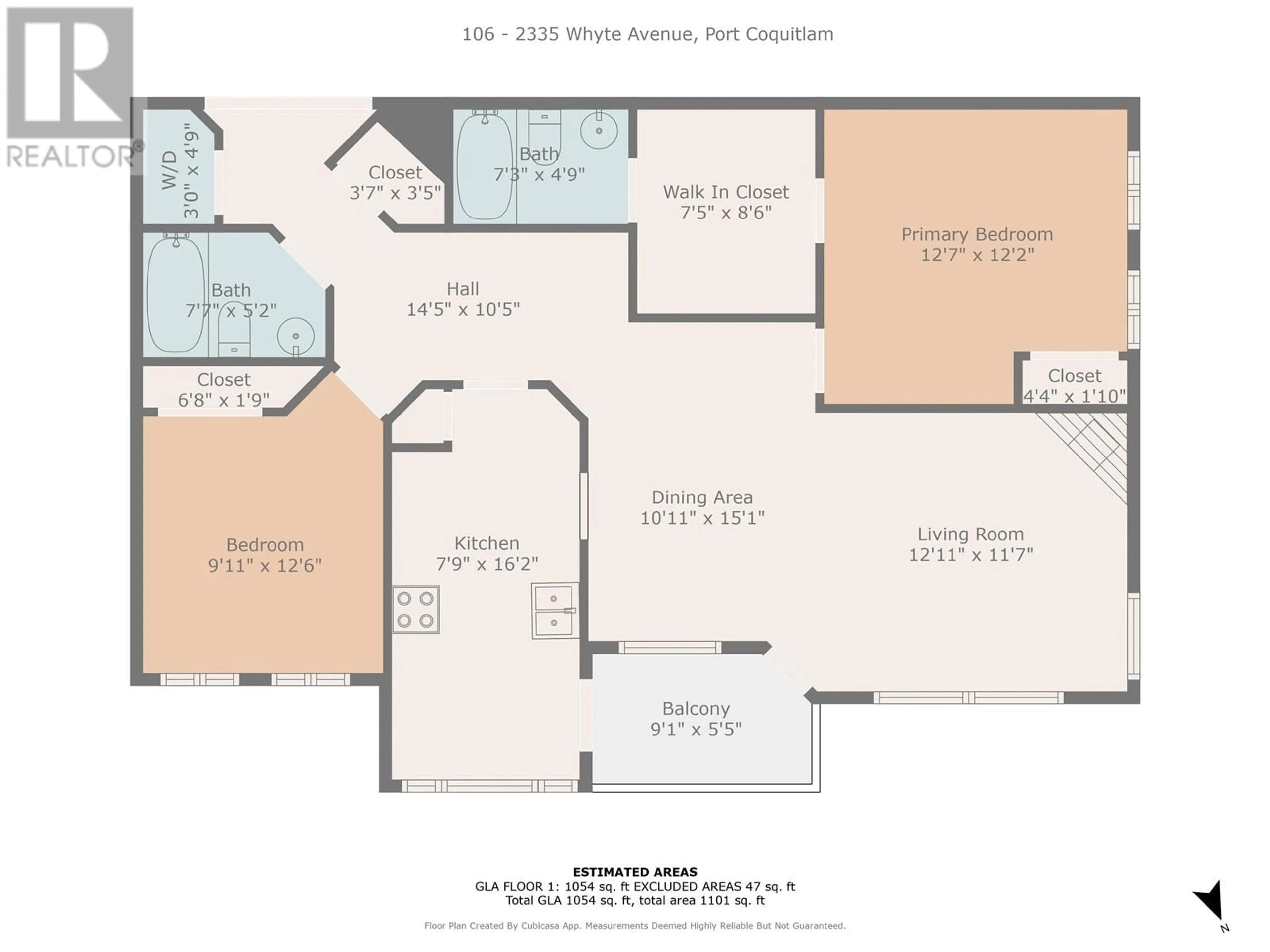 Floor plan for 106 - 2335 WHYTE AVENUE, Port Coquitlam British Columbia V3C2A3