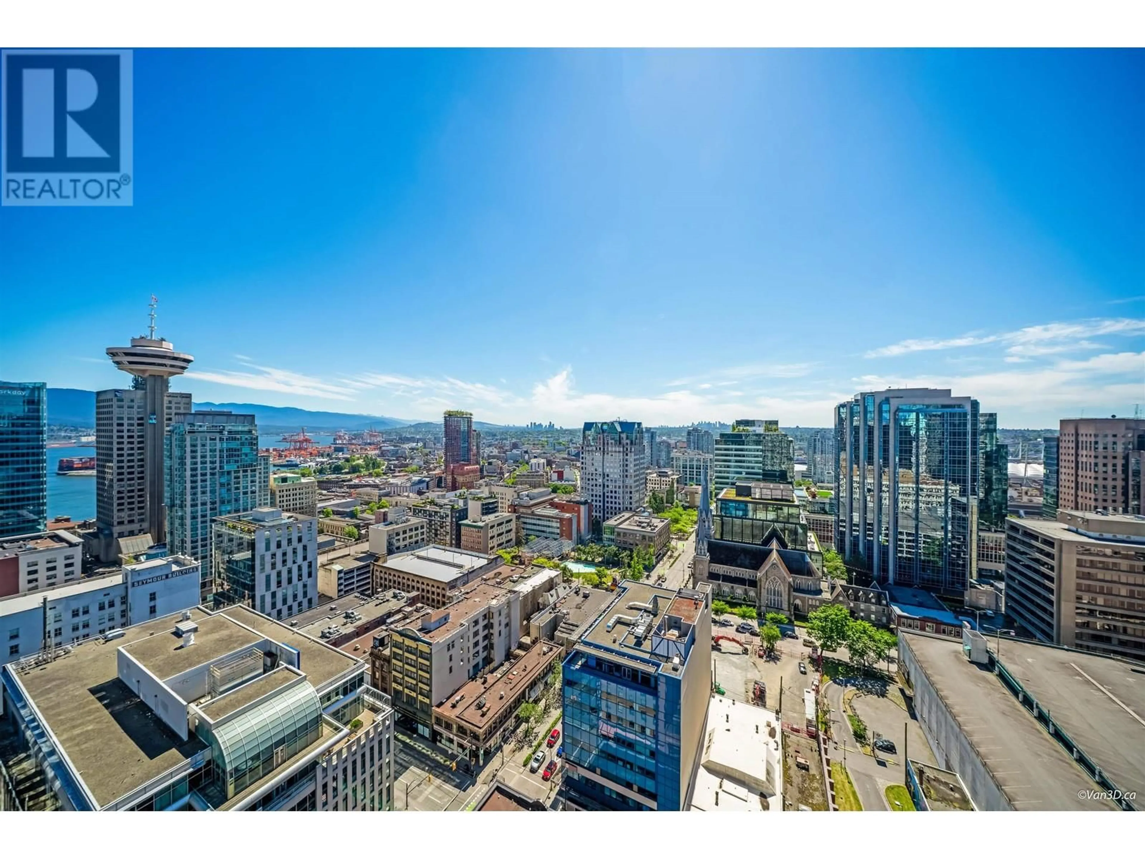 A pic from outside/outdoor area/front of a property/back of a property/a pic from drone, city buildings view from balcony for 2714 - 610 GRANVILLE STREET, Vancouver British Columbia V6C3T3