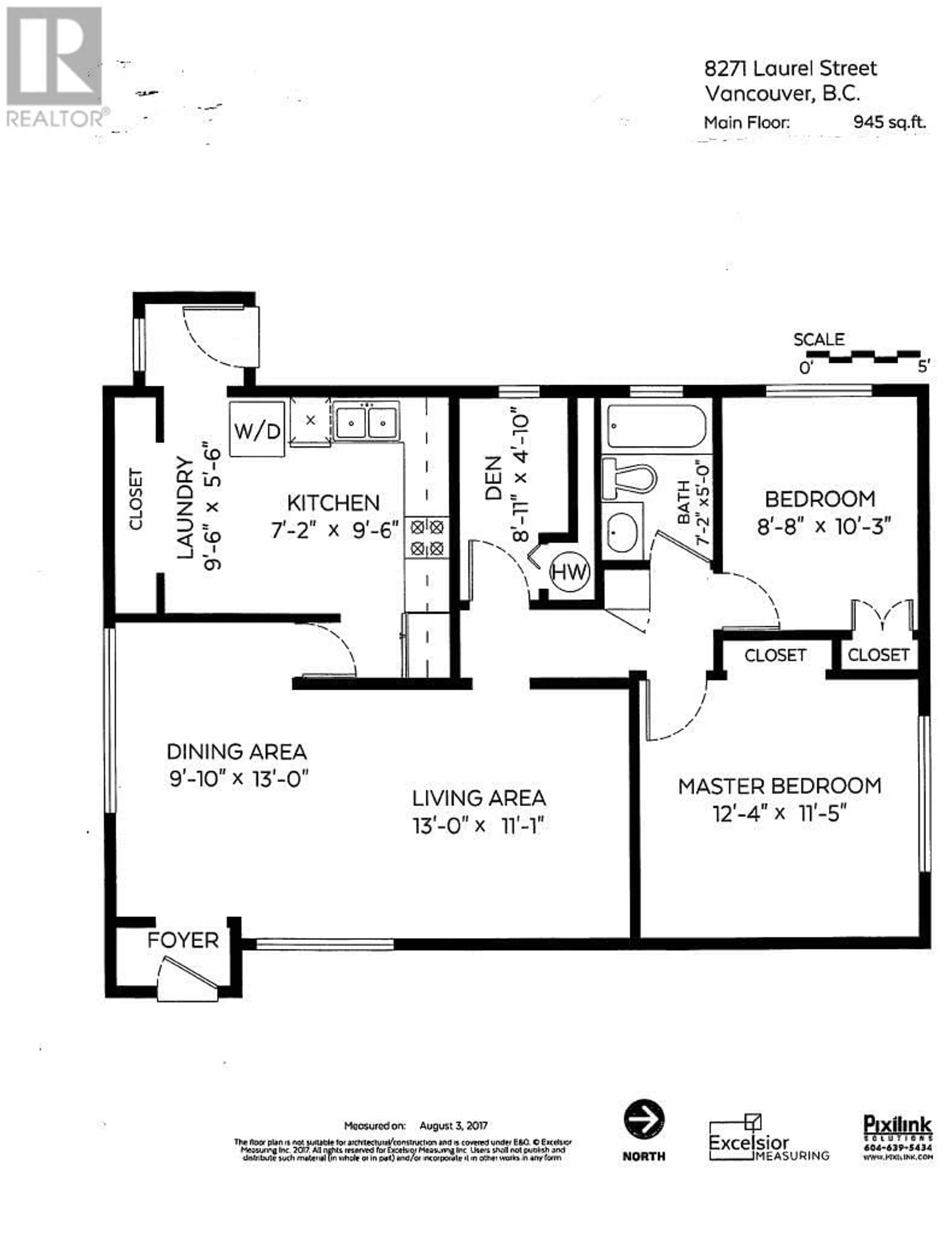 Floor plan for 8271 LAUREL STREET, Vancouver British Columbia V6P3V2