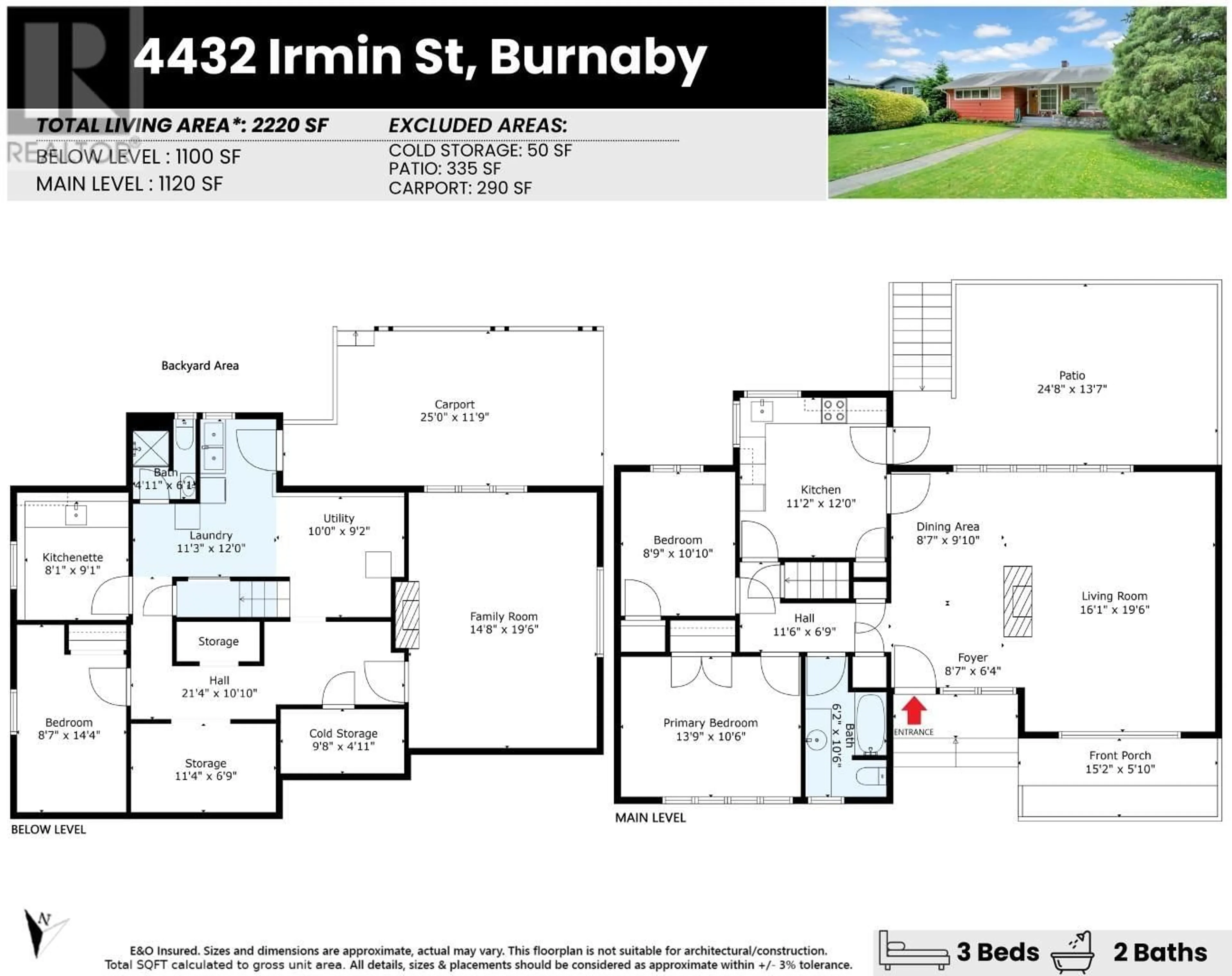 Floor plan for 4432 IRMIN STREET, Burnaby British Columbia V5J1X7