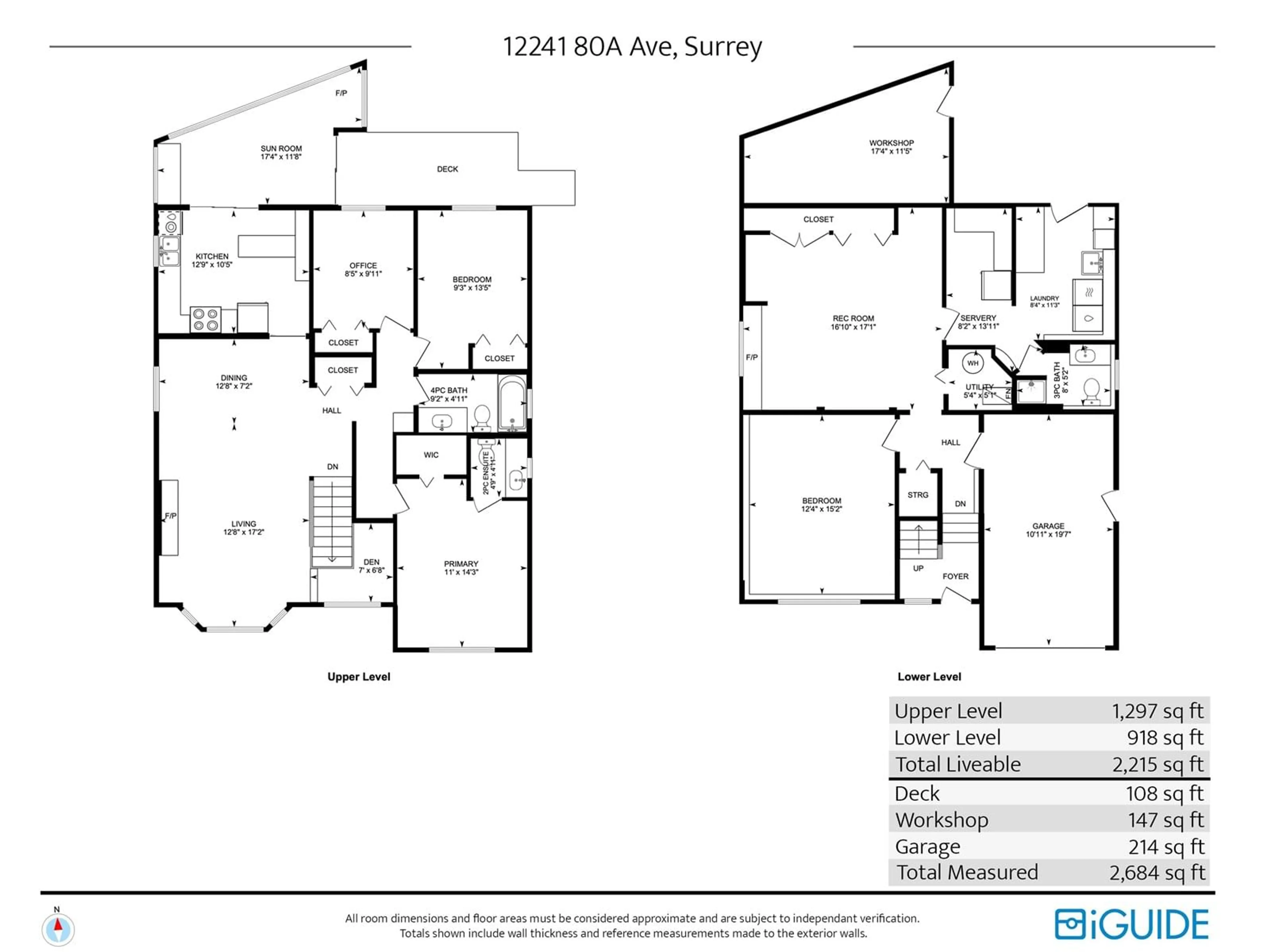 Floor plan for 12241 80A, Surrey British Columbia V3W7R8