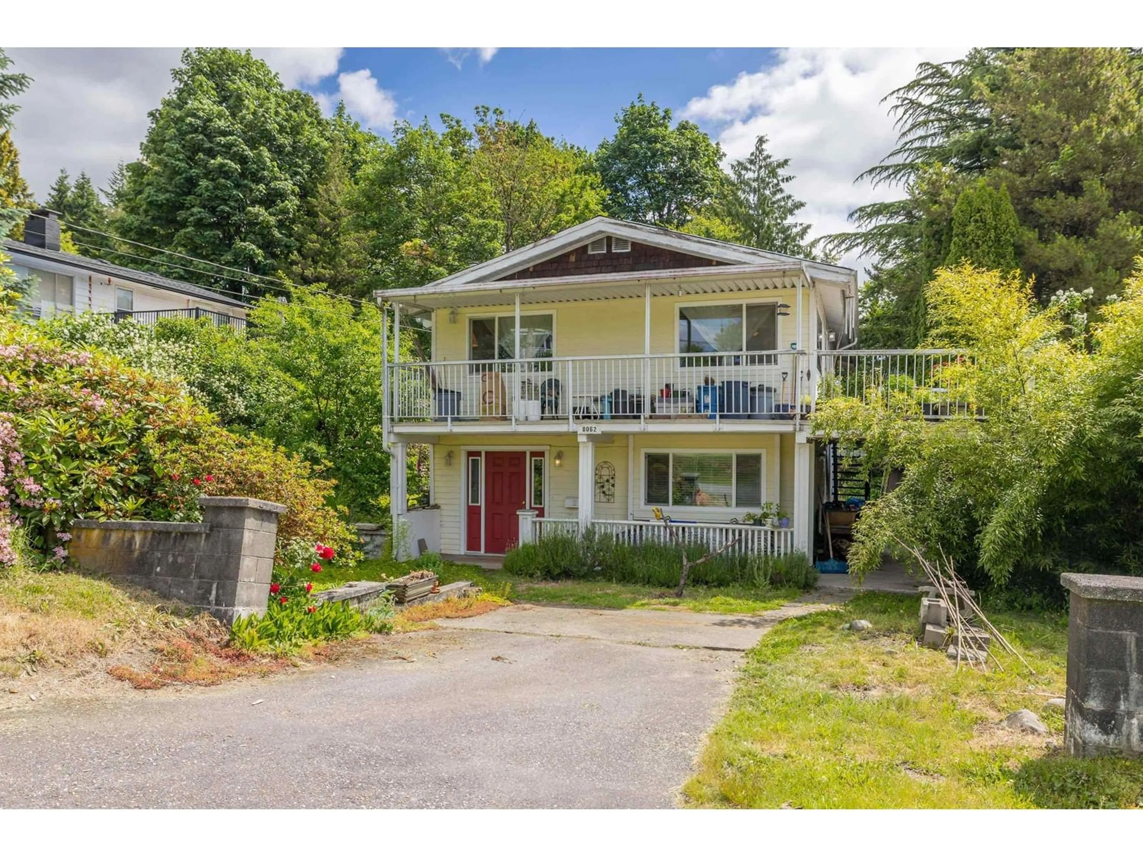 A pic from outside/outdoor area/front of a property/back of a property/a pic from drone, street for 8062 CLEGG, Mission British Columbia V2V3R5