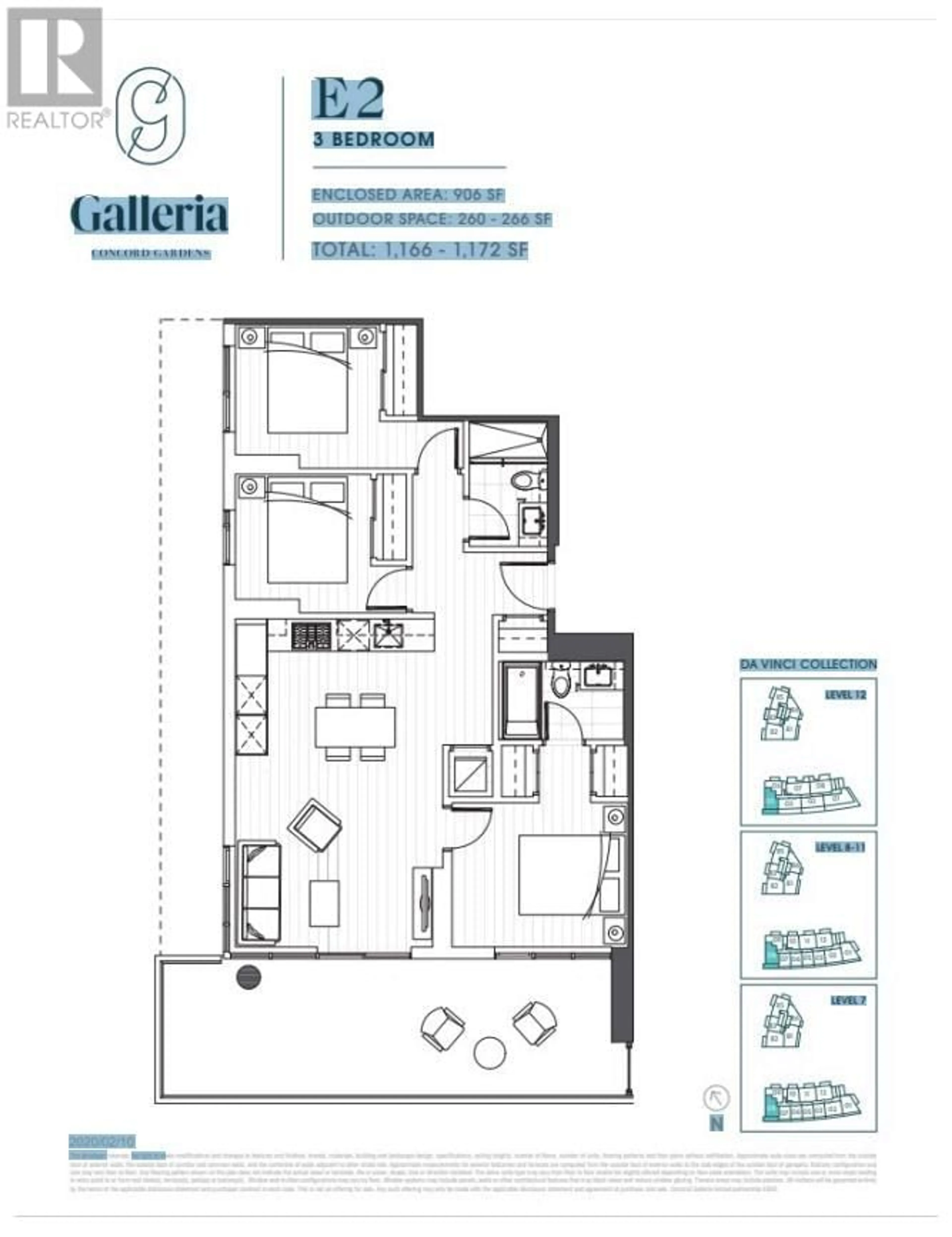 Floor plan for 908 - 8555 CAPSTAN WAY, Richmond British Columbia V6X0W1