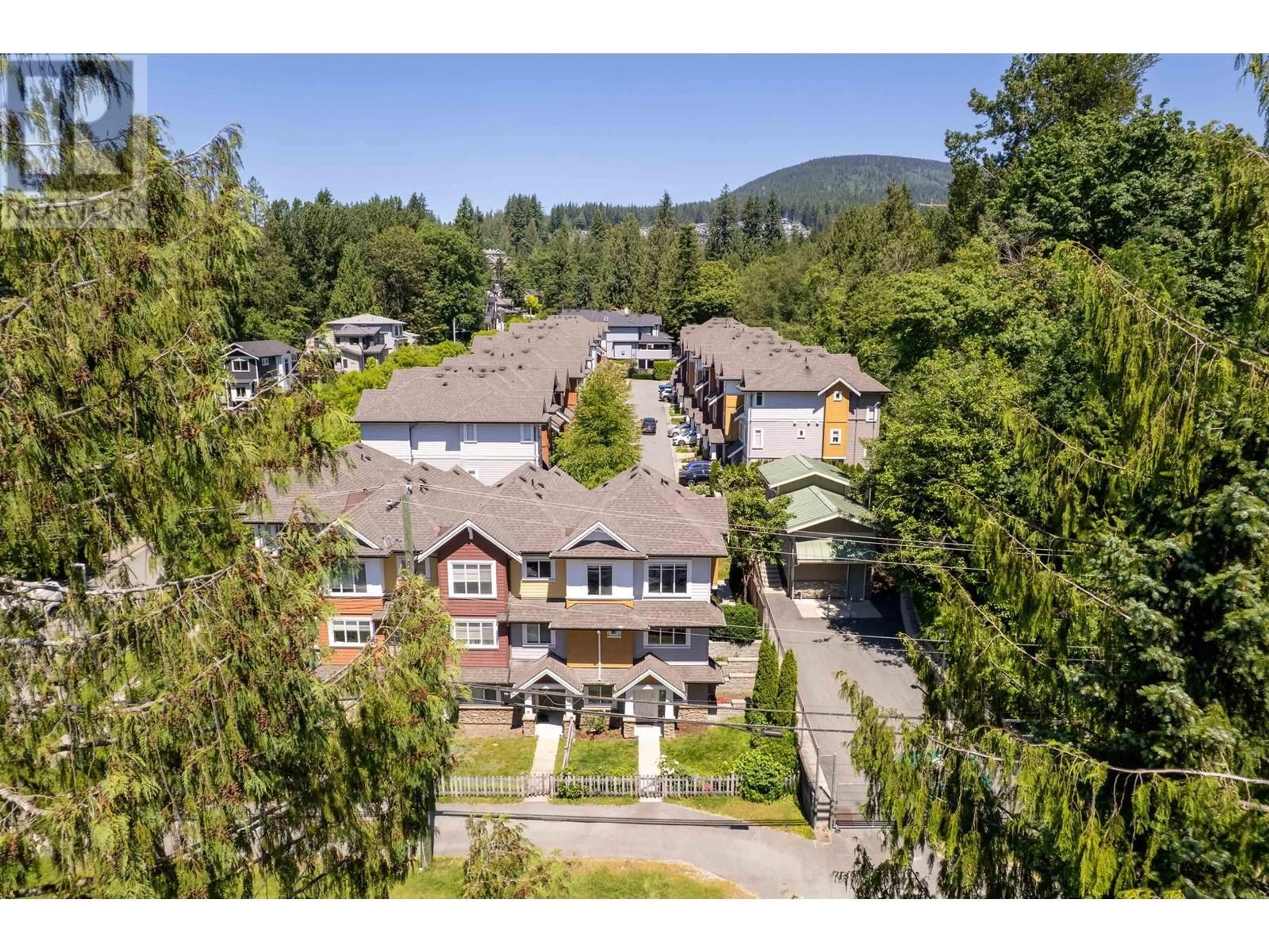 A pic from outside/outdoor area/front of a property/back of a property/a pic from drone, mountain view for 18 - 1219 BURKE MOUNTAIN STREET, Coquitlam British Columbia V3B3H6