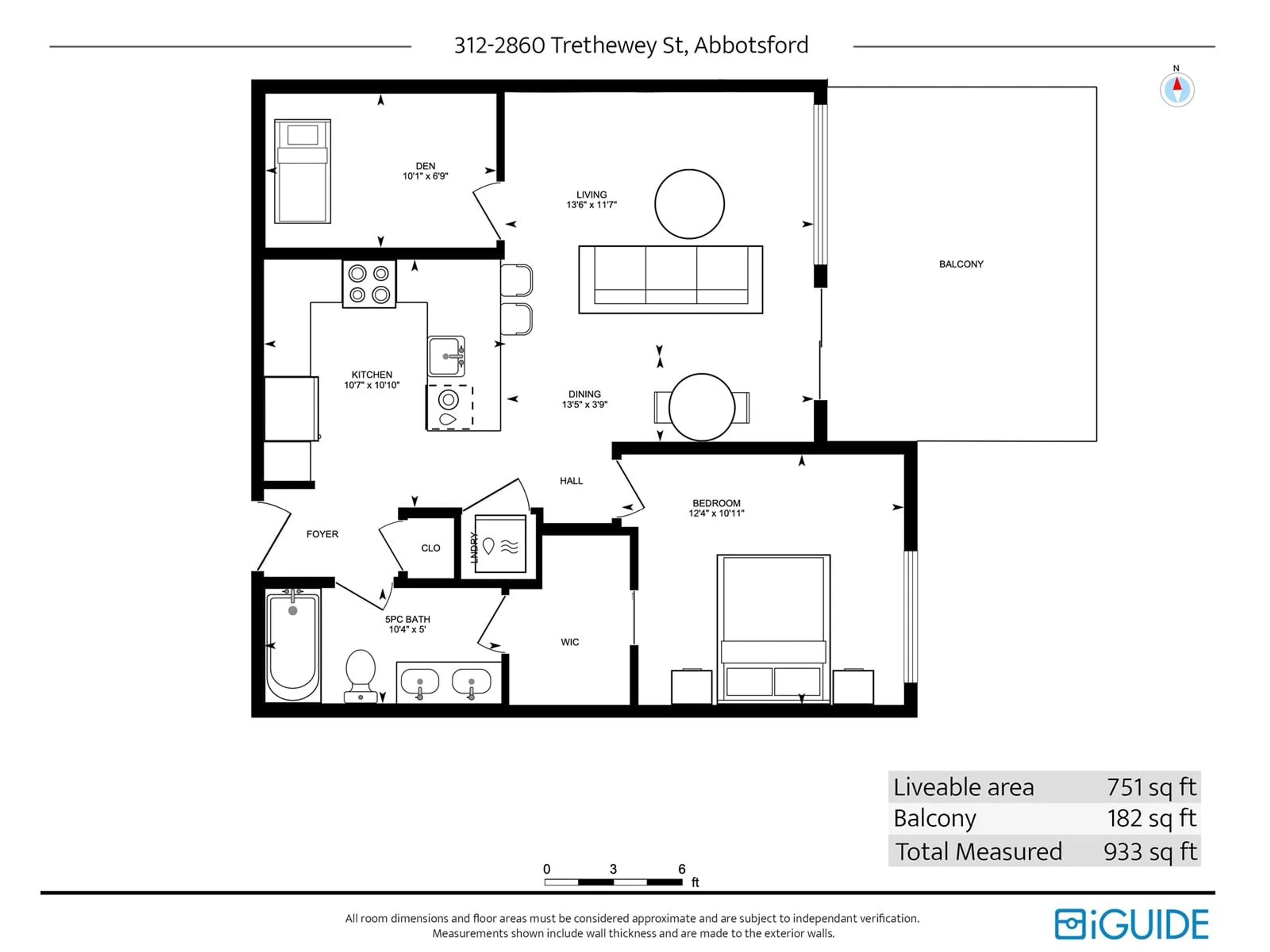 Floor plan for 312 - 2860 TRETHEWEY, Abbotsford British Columbia V2T0G5