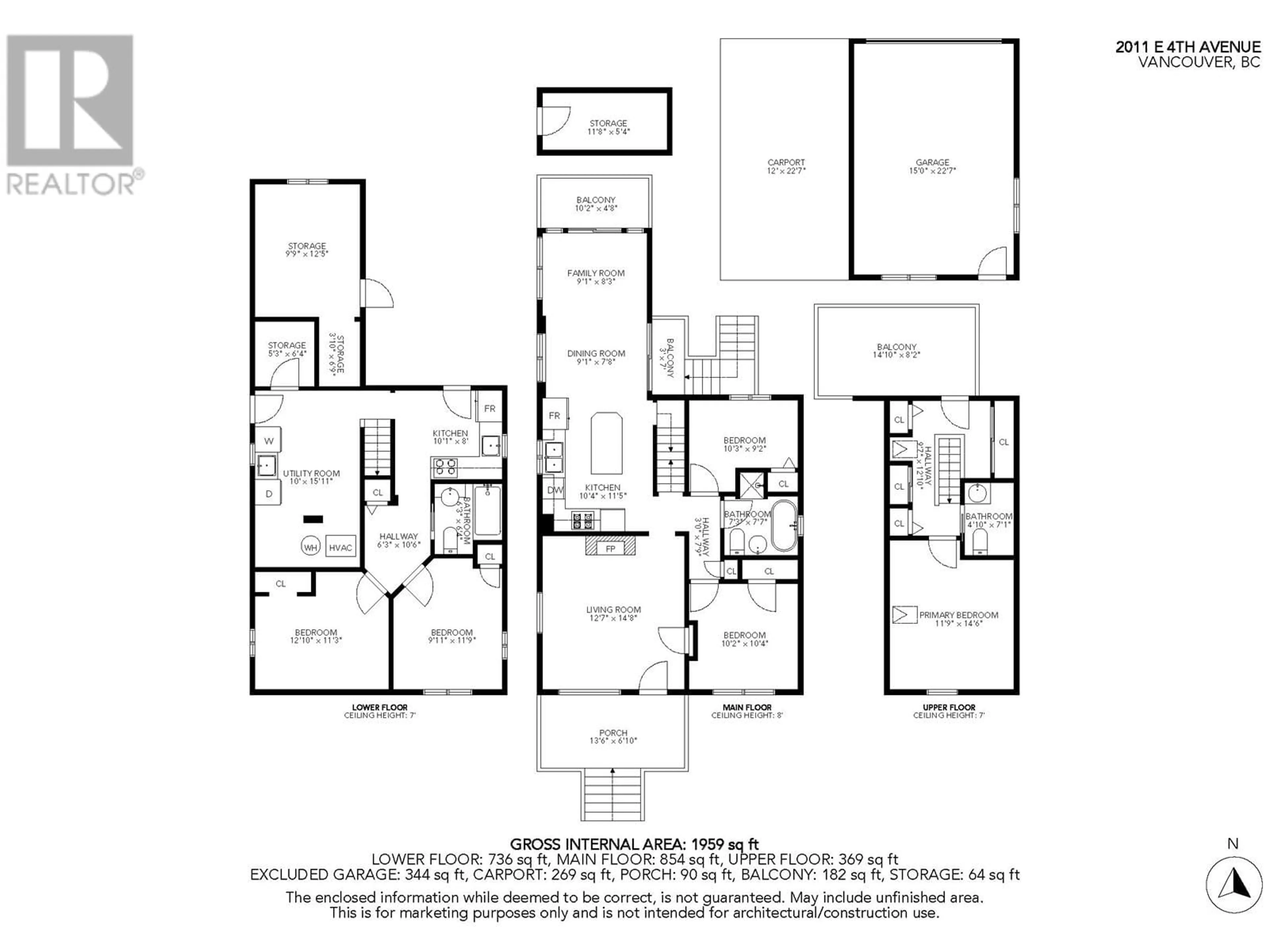Floor plan for 2011 4TH AVENUE, Vancouver British Columbia V5N1K5