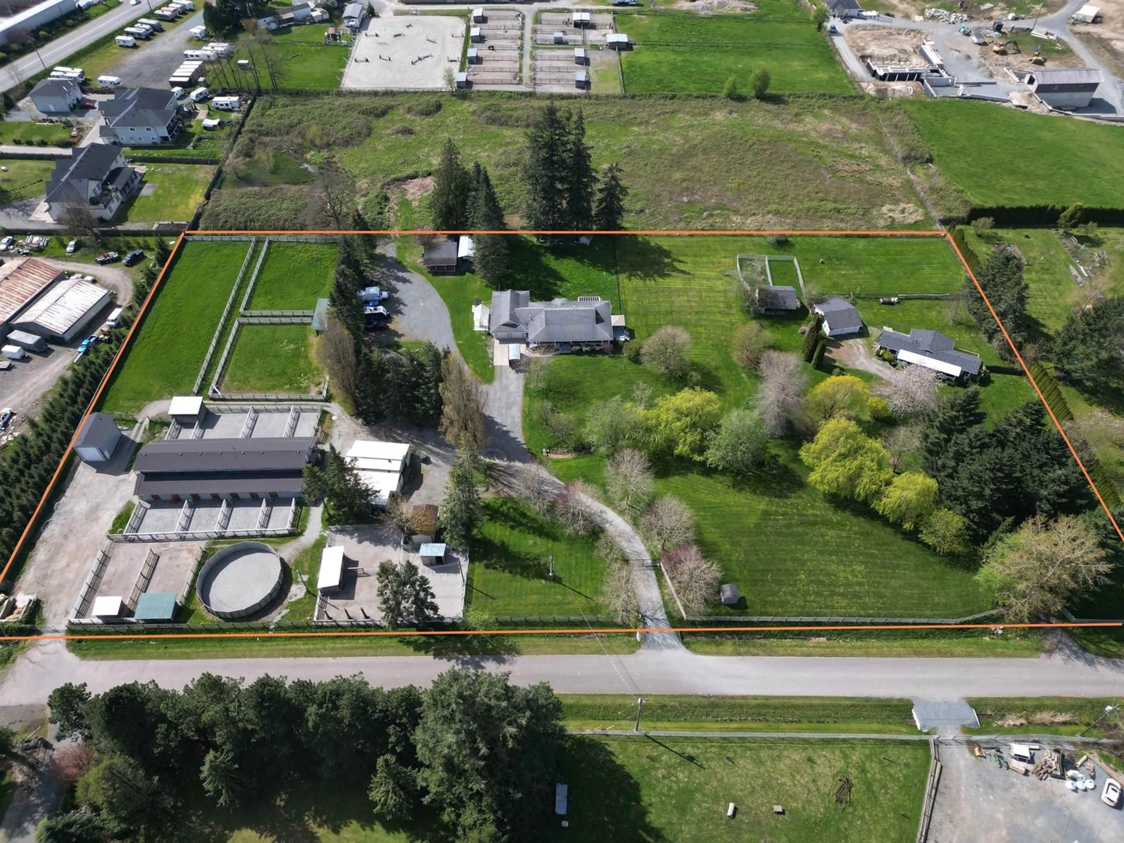 A pic from outside/outdoor area/front of a property/back of a property/a pic from drone, street for 3643 254, Langley British Columbia V4W2R3