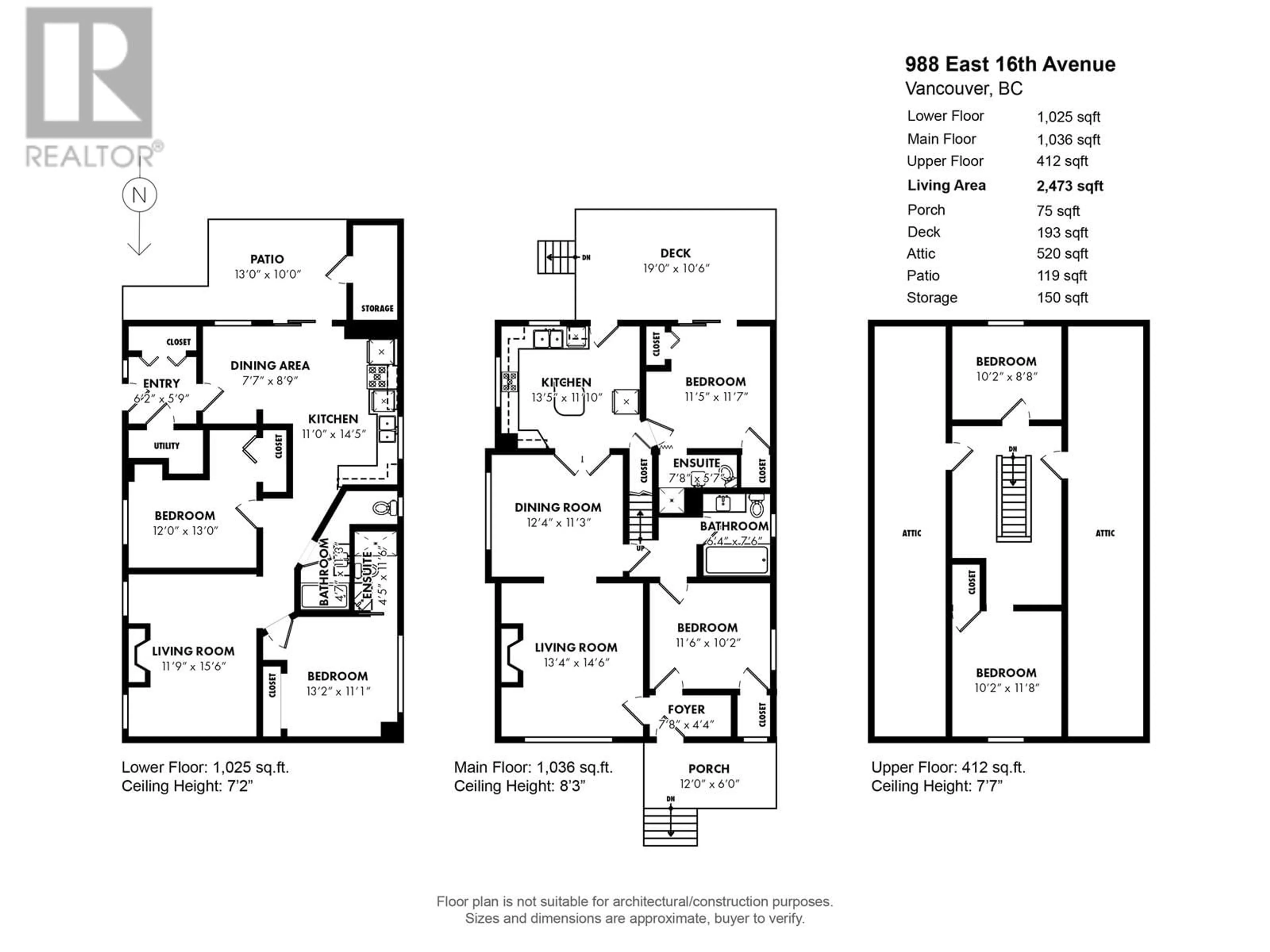 Floor plan for 988 16TH AVENUE, Vancouver British Columbia V5T2V9