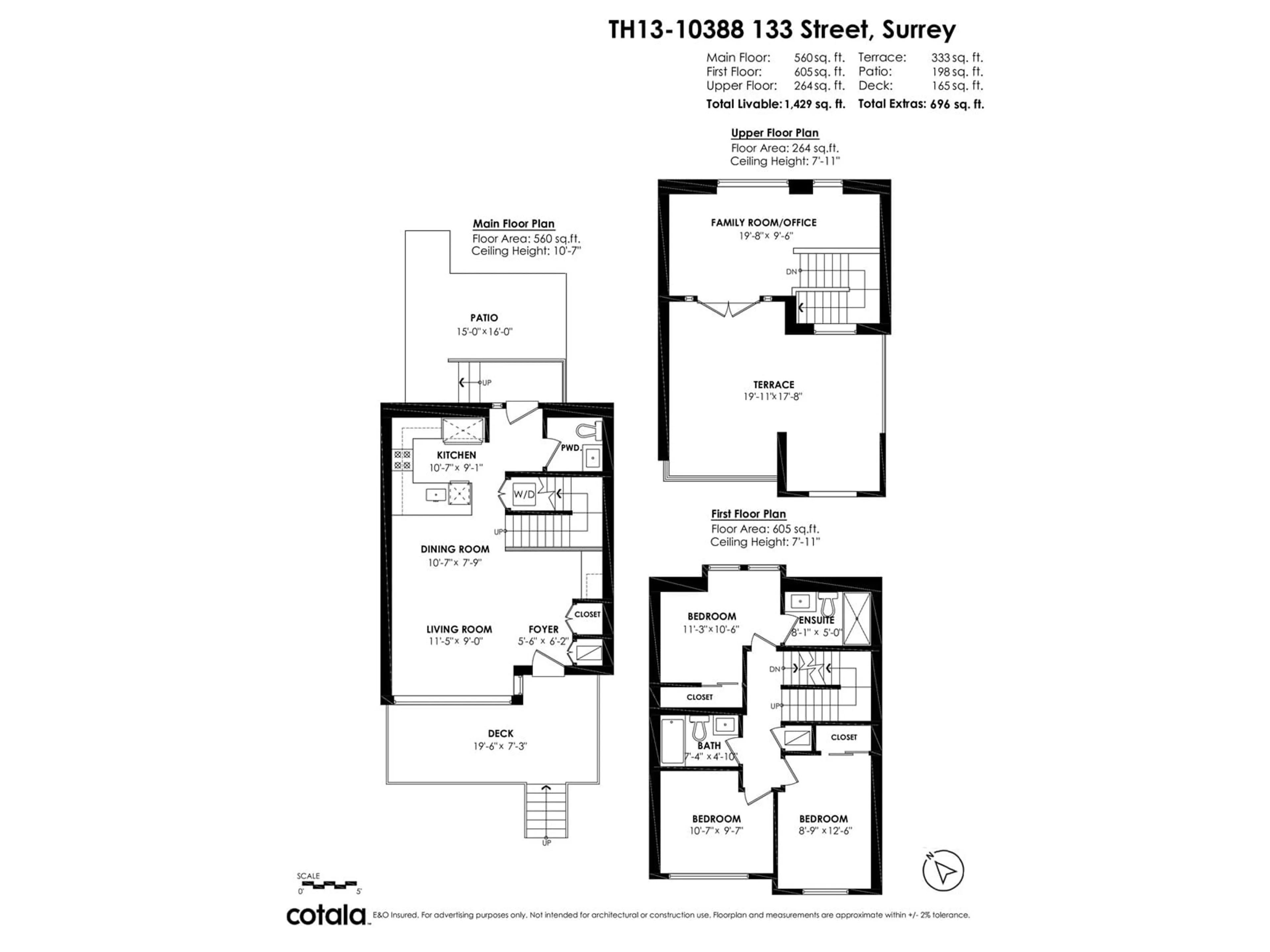 Floor plan for TH13 - 10388 133, Surrey British Columbia V3T0R2