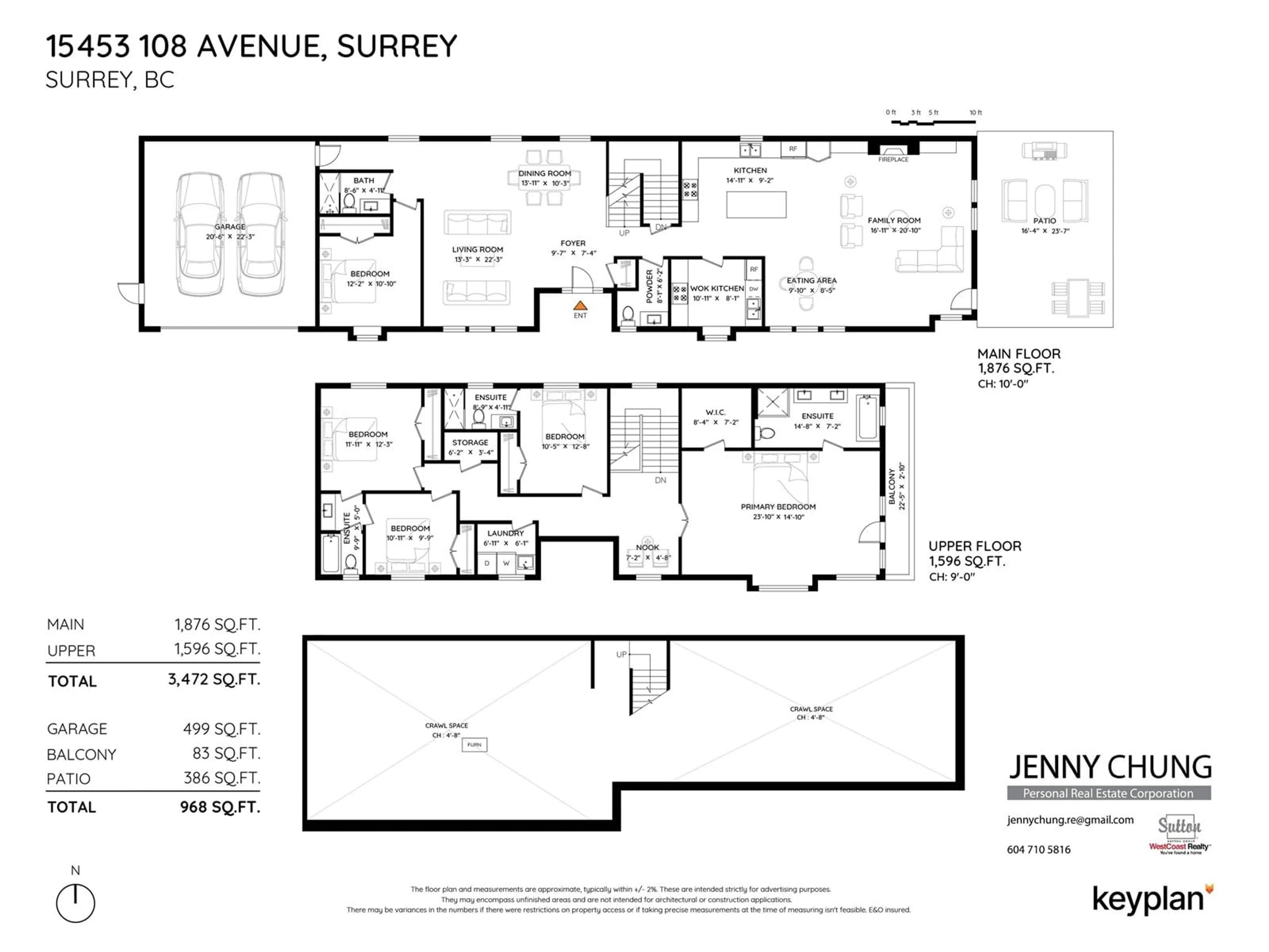 Floor plan for 15453 108, Surrey British Columbia V3R6J1
