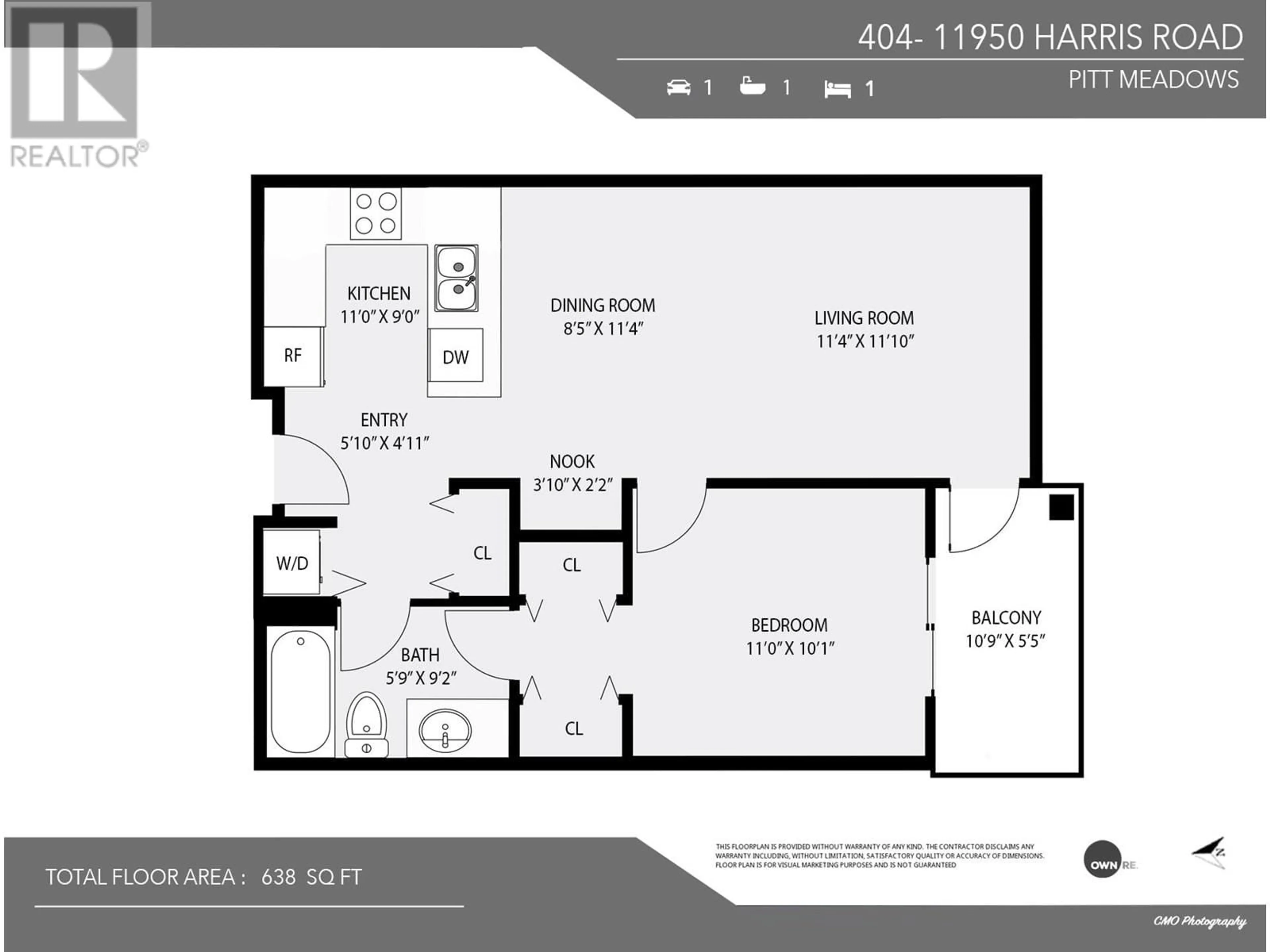 Floor plan for 404 - 11950 HARRIS ROAD, Pitt Meadows British Columbia V3Y0B7