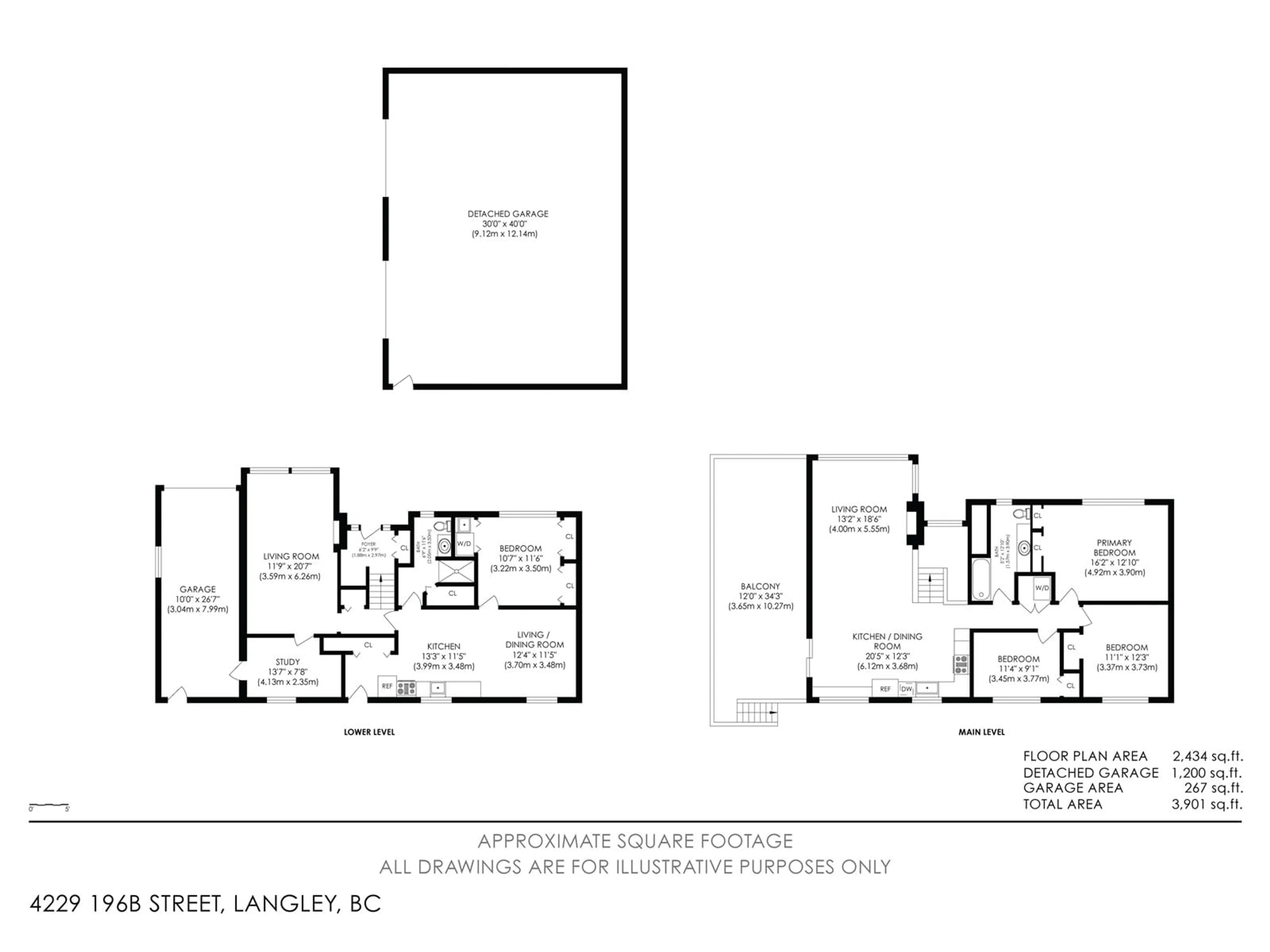 Floor plan for 4229 196B, Langley British Columbia V3A1A9
