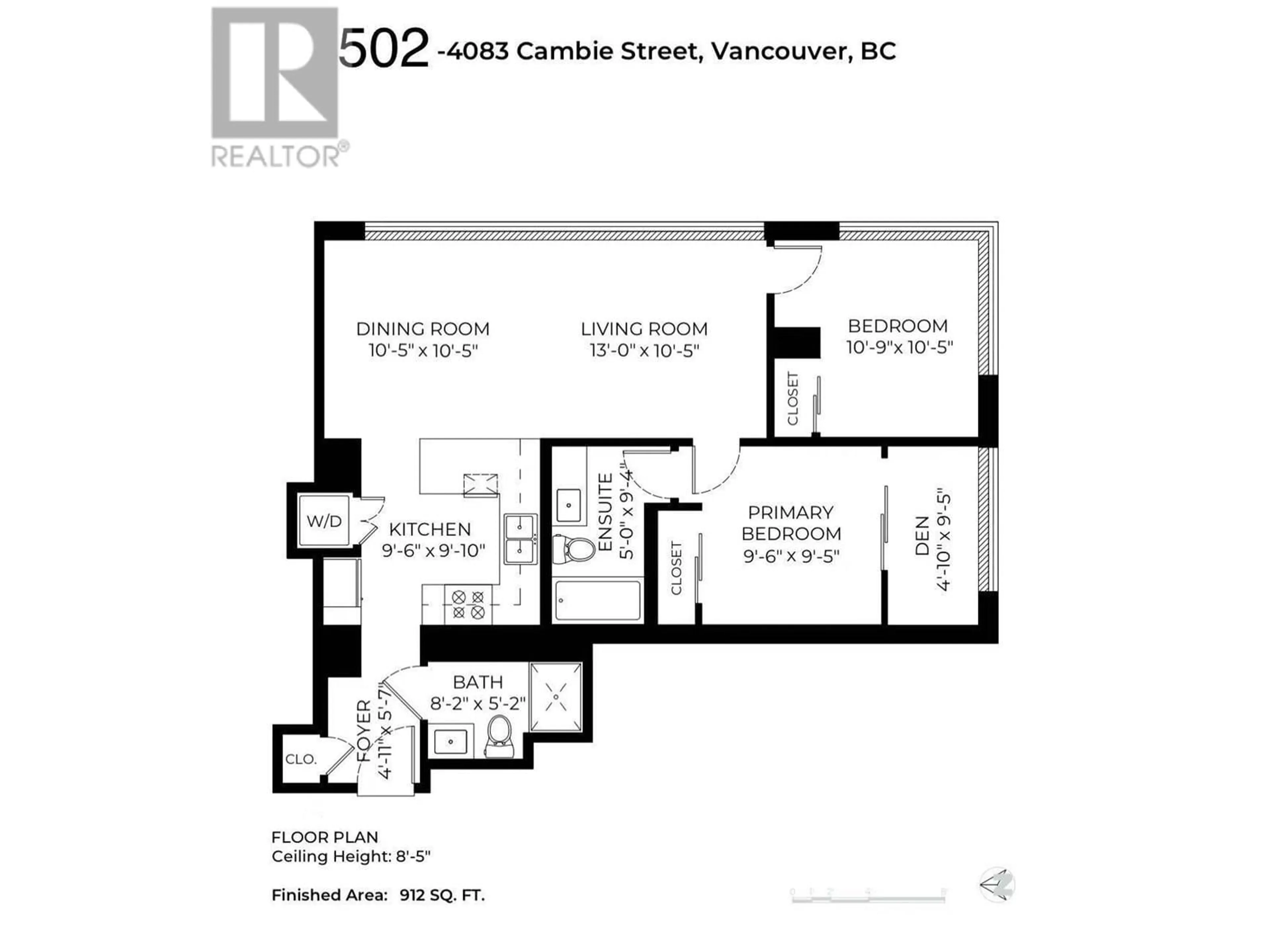 Floor plan for 502 - 4083 CAMBIE STREET, Vancouver British Columbia V5Z0G9