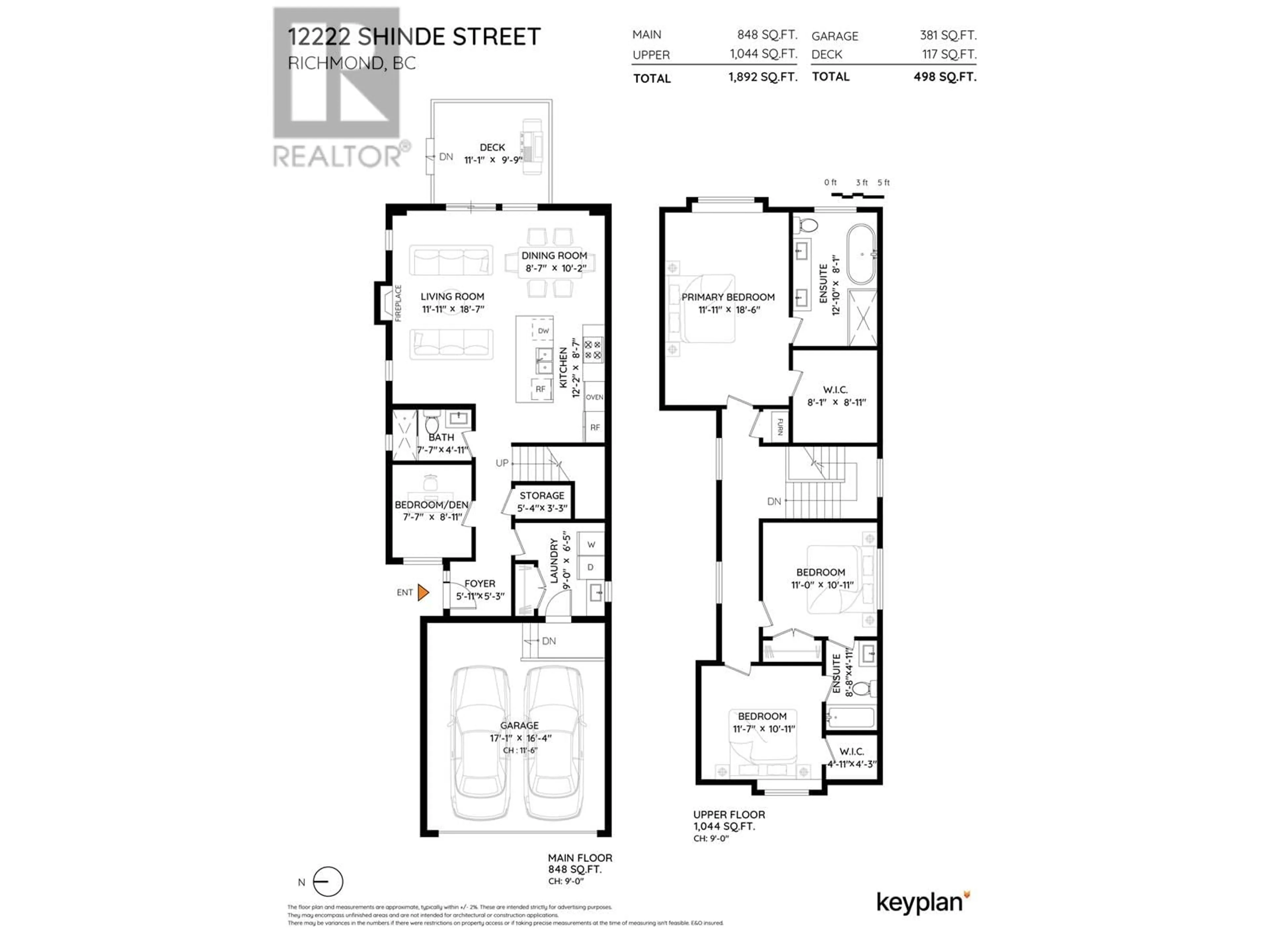 Floor plan for 12222 SHINDE STREET, Richmond British Columbia V7E0C2