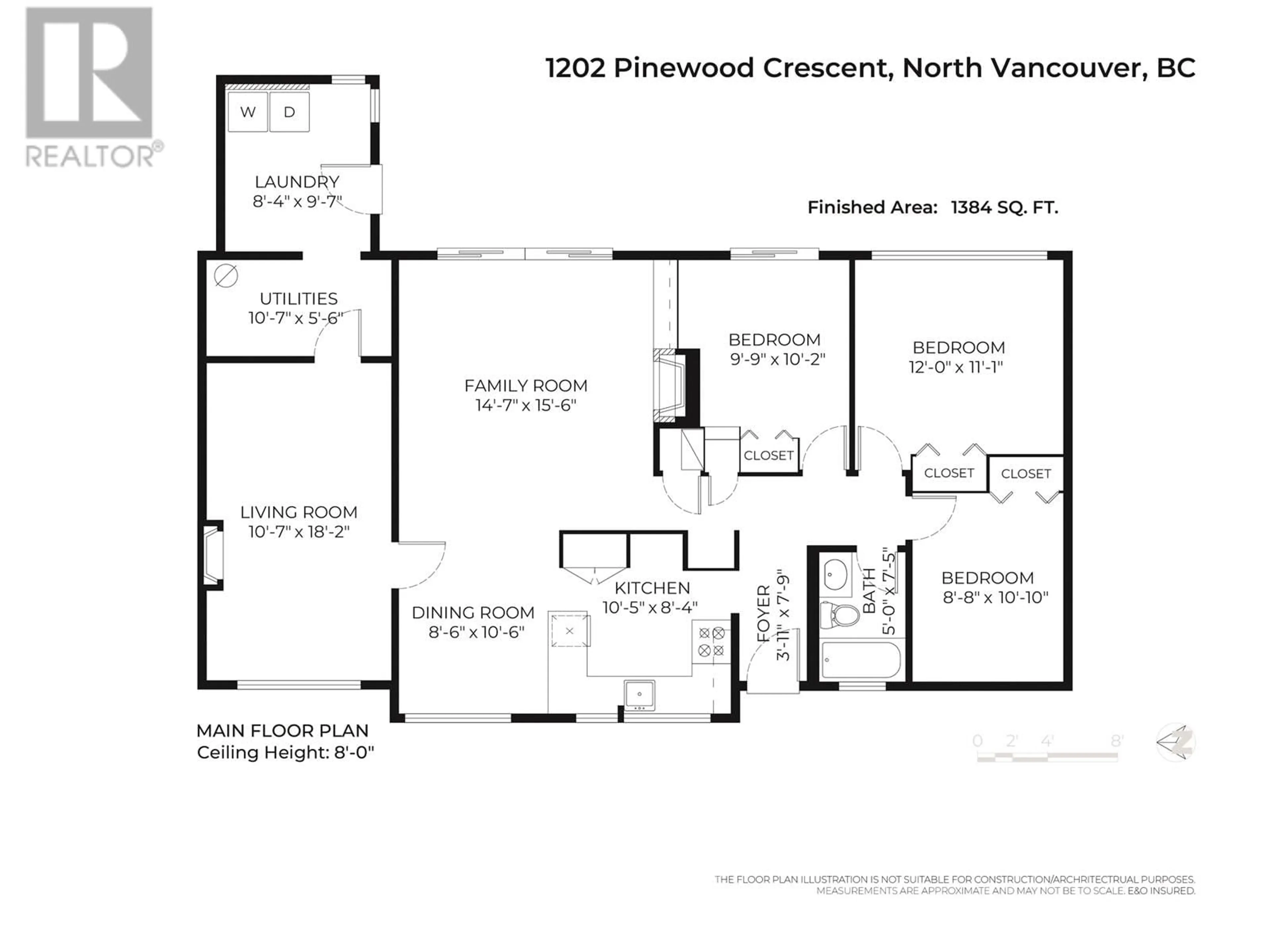 Floor plan for 1202 PINEWOOD CRESCENT, North Vancouver British Columbia V7P1E9