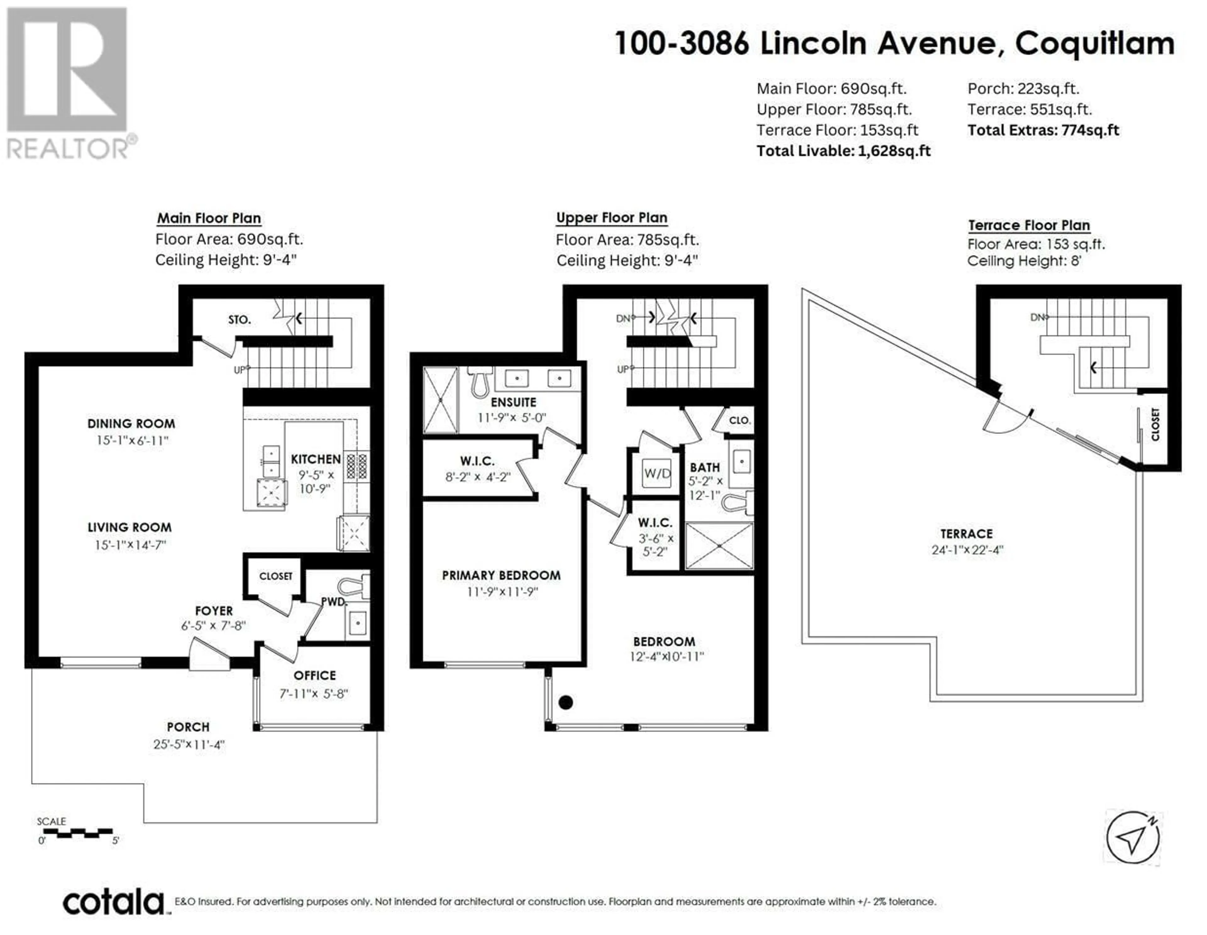 Floor plan for 100 - 3086 LINCOLN AVENUE, Coquitlam British Columbia V3B7K8