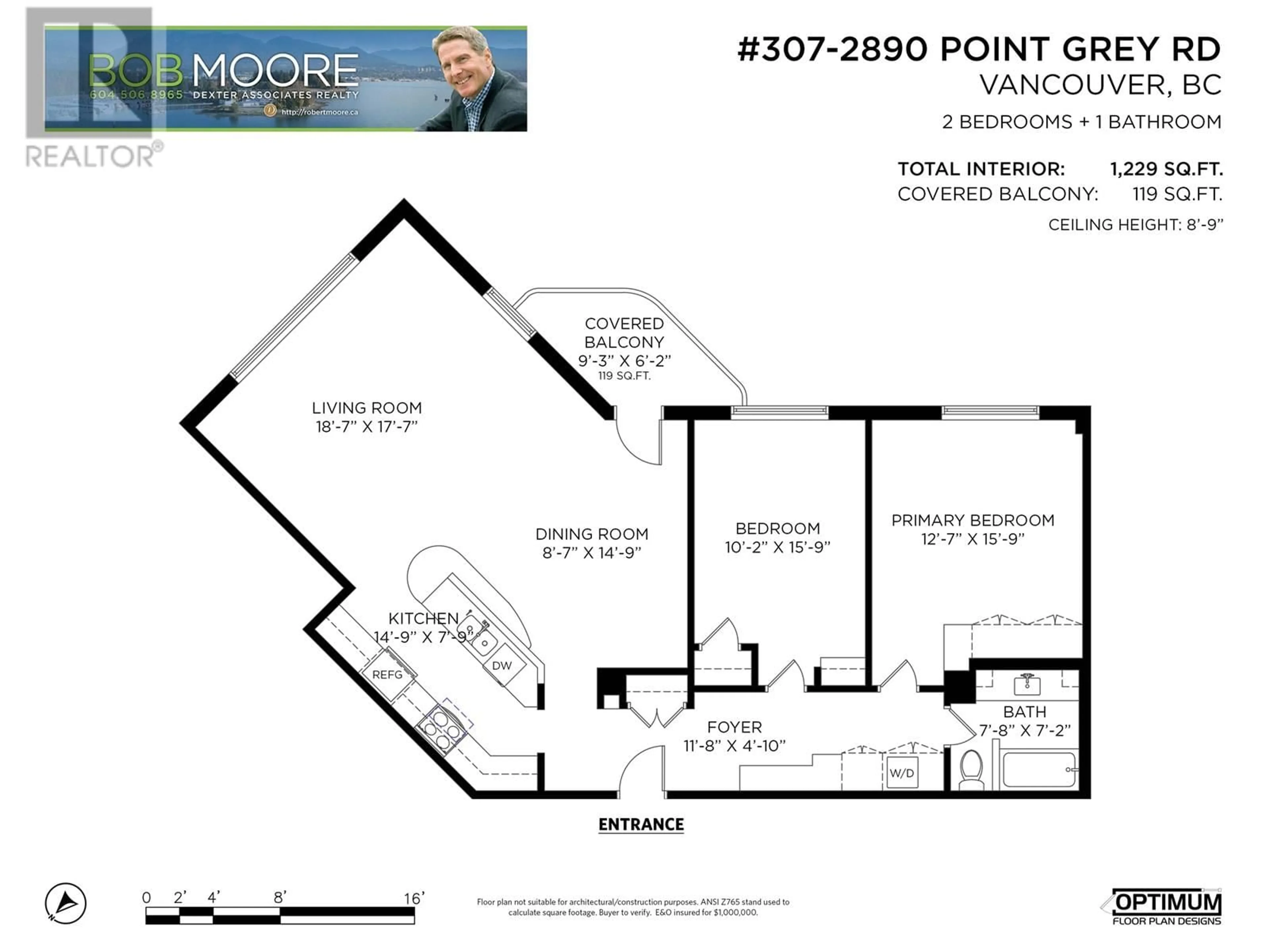 Floor plan for 307 - 2890 POINT GREY ROAD, Vancouver British Columbia V6K1A9