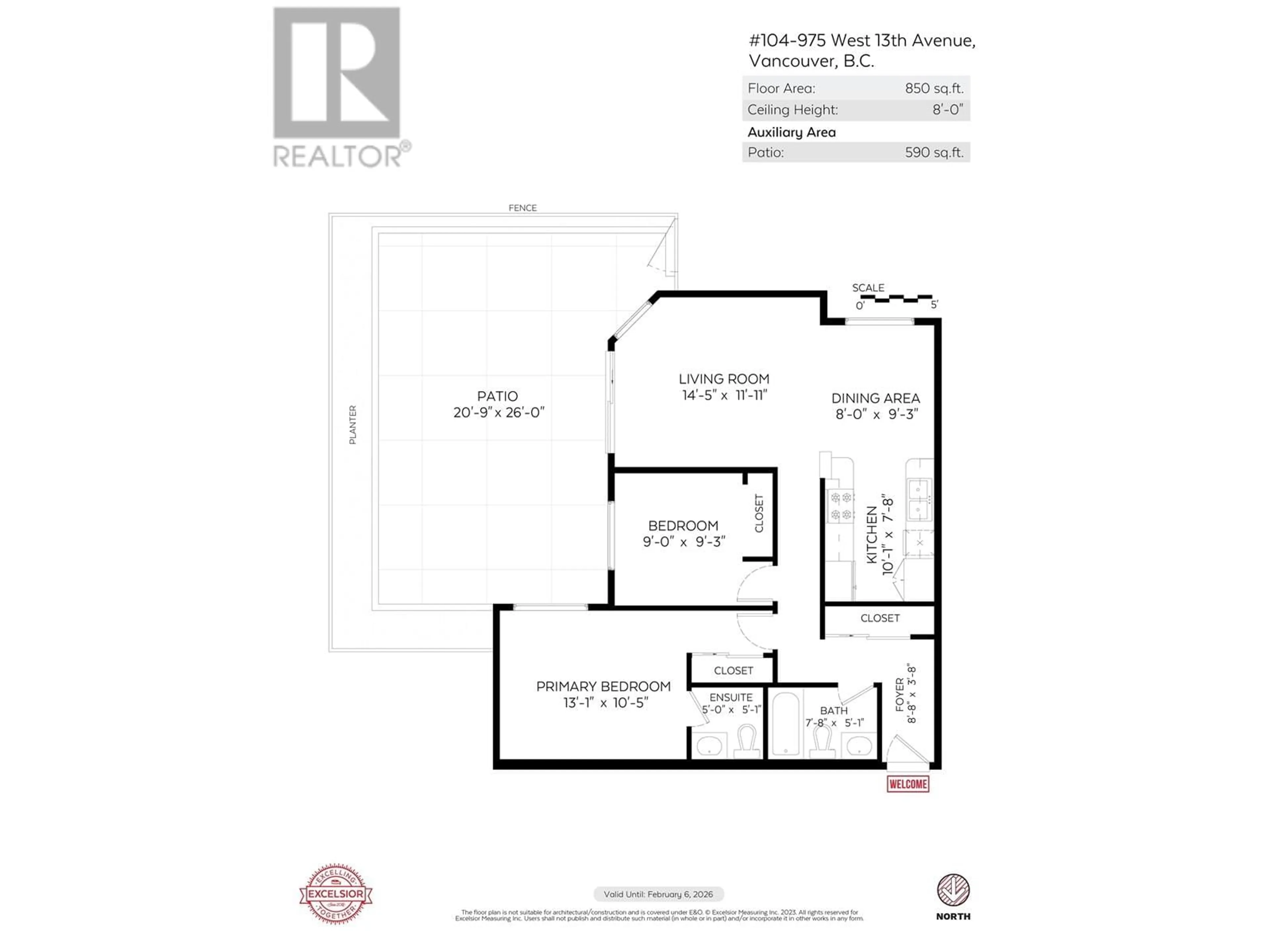 Floor plan for 104 - 975 13TH AVENUE, Vancouver British Columbia V5Z1P4