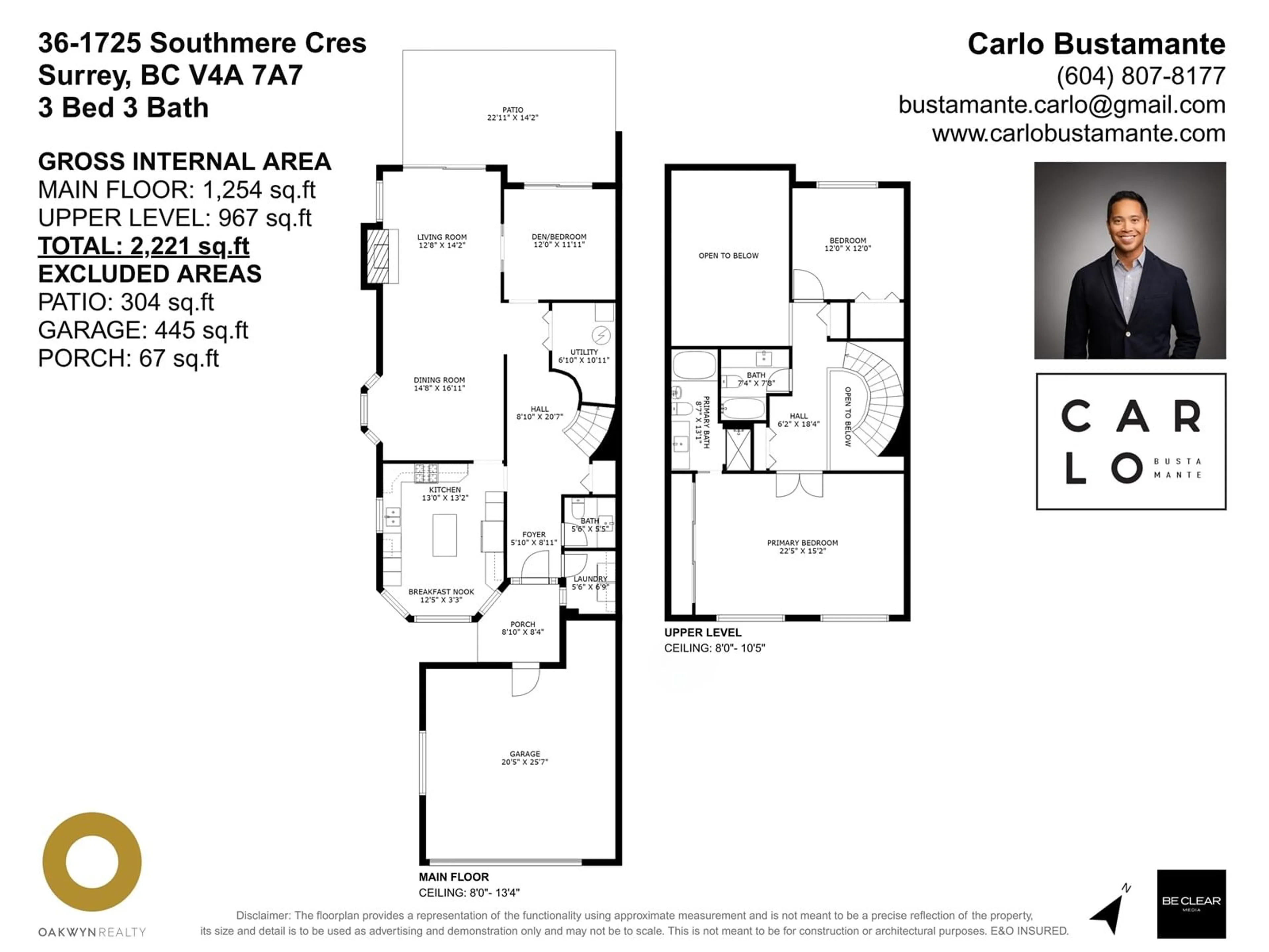 Floor plan for 36 - 1725 SOUTHMERE, Surrey British Columbia V4A7A7