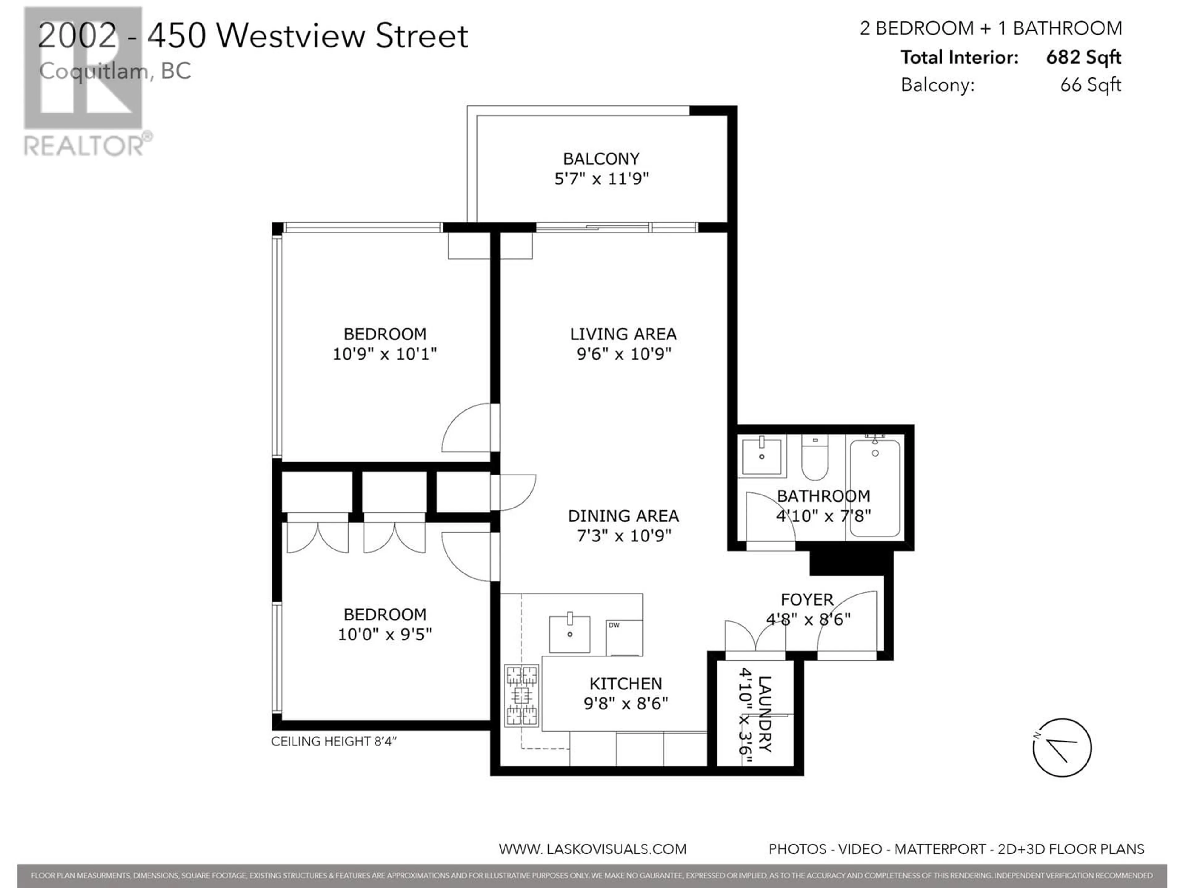 Floor plan for 2002 - 450 WESTVIEW STREET, Coquitlam British Columbia V3K0G3
