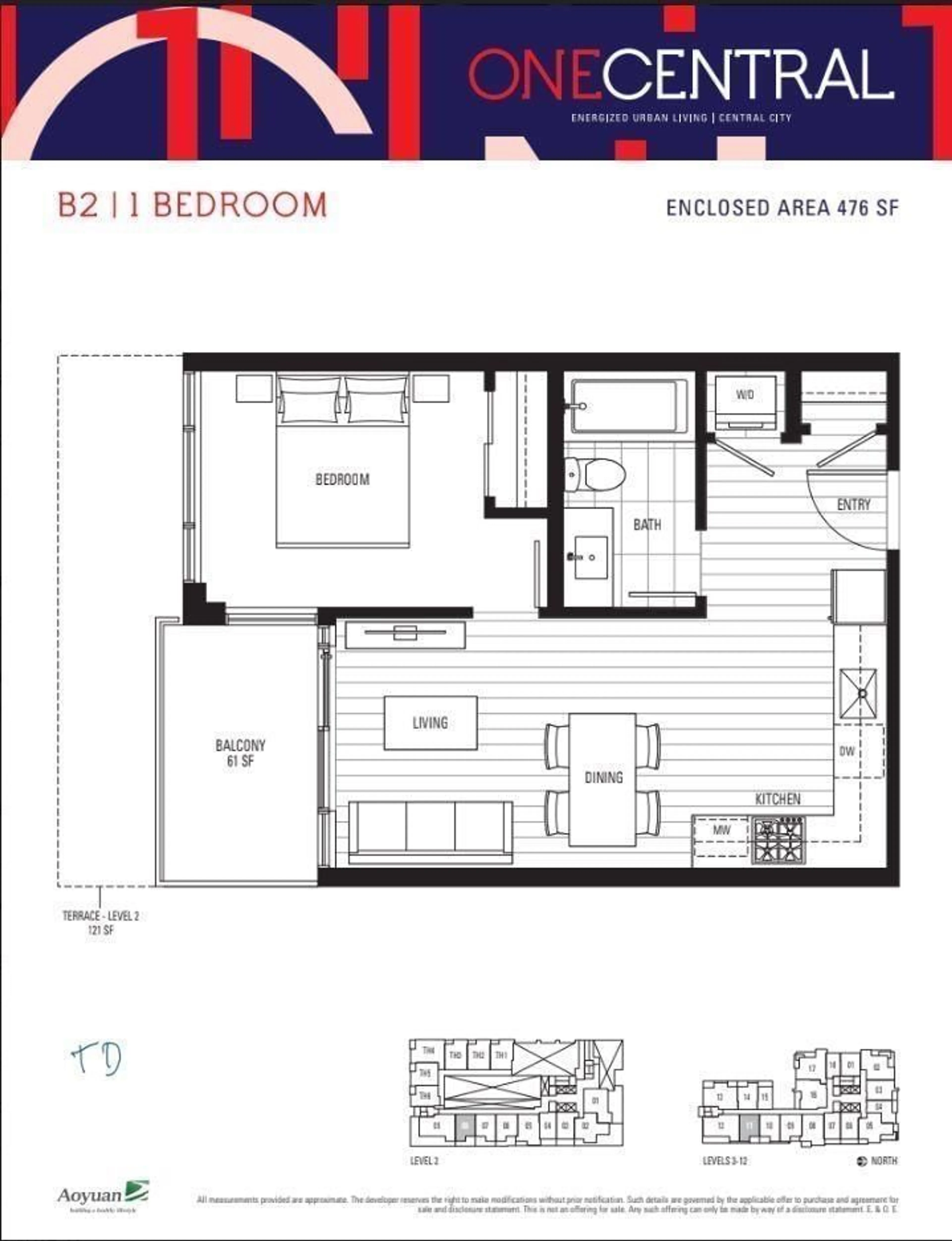 Floor plan for 1211 - 13350 CENTRAL, Surrey British Columbia V3T0S1