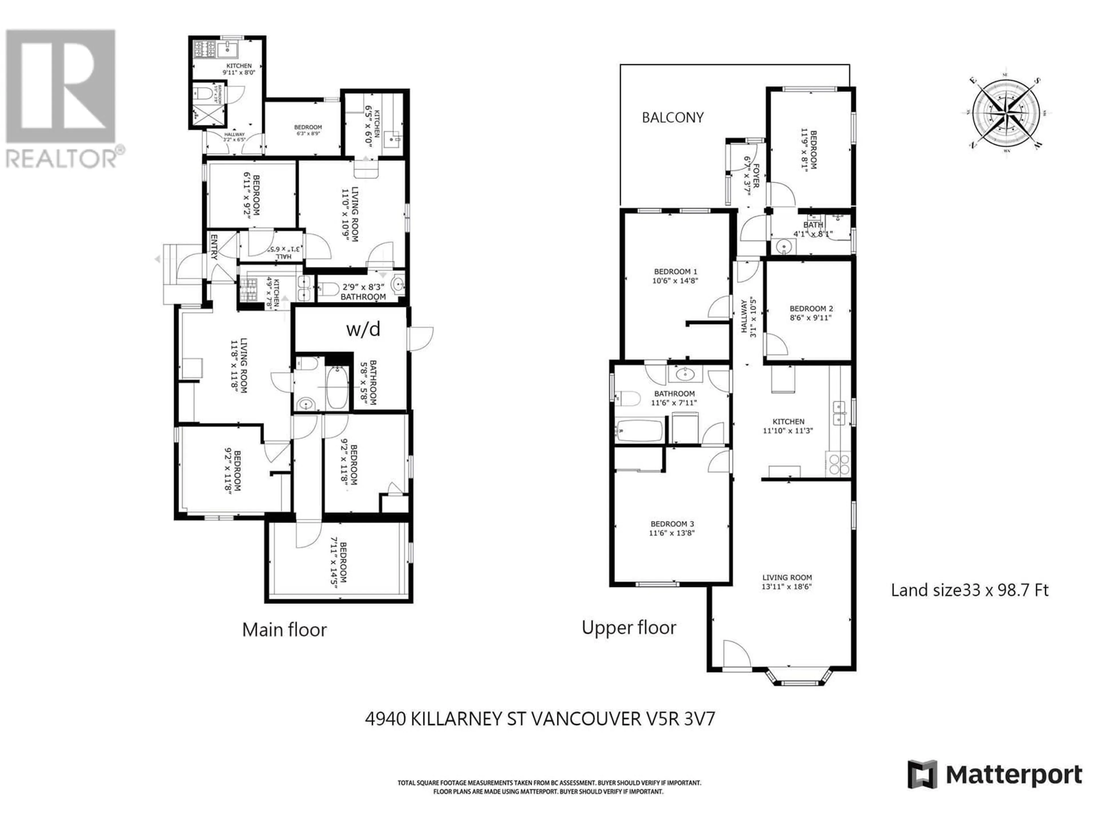 Floor plan for 4940 KILLARNEY STREET, Vancouver British Columbia V5R3V7