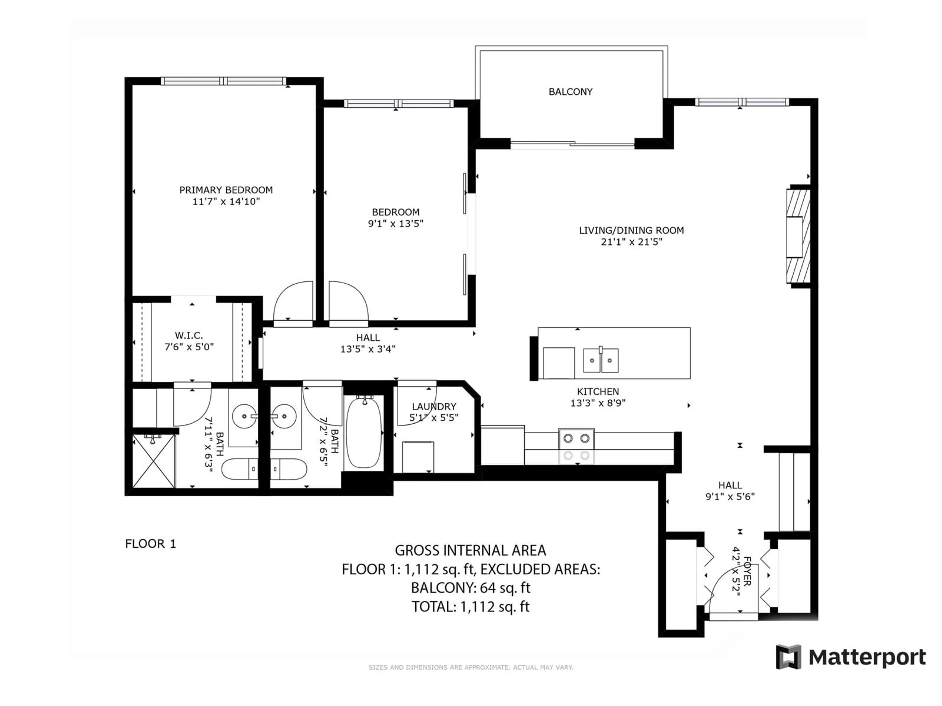 Floor plan for 201 - 15220 GUILDFORD, Surrey British Columbia V3R0Y6