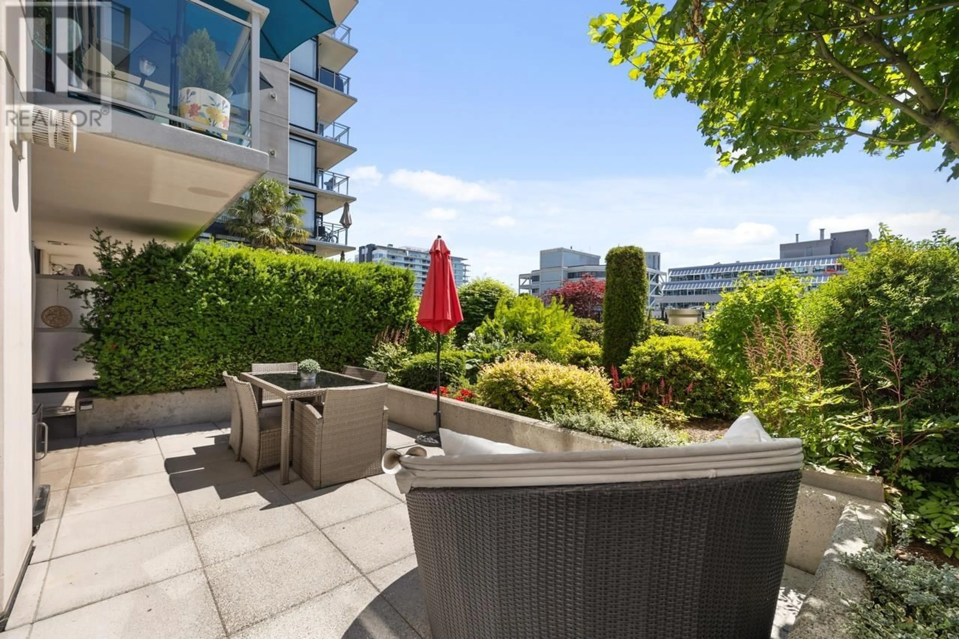 Patio, city buildings view from balcony for 109 - 175 1ST STREET, North Vancouver British Columbia V7M2N9