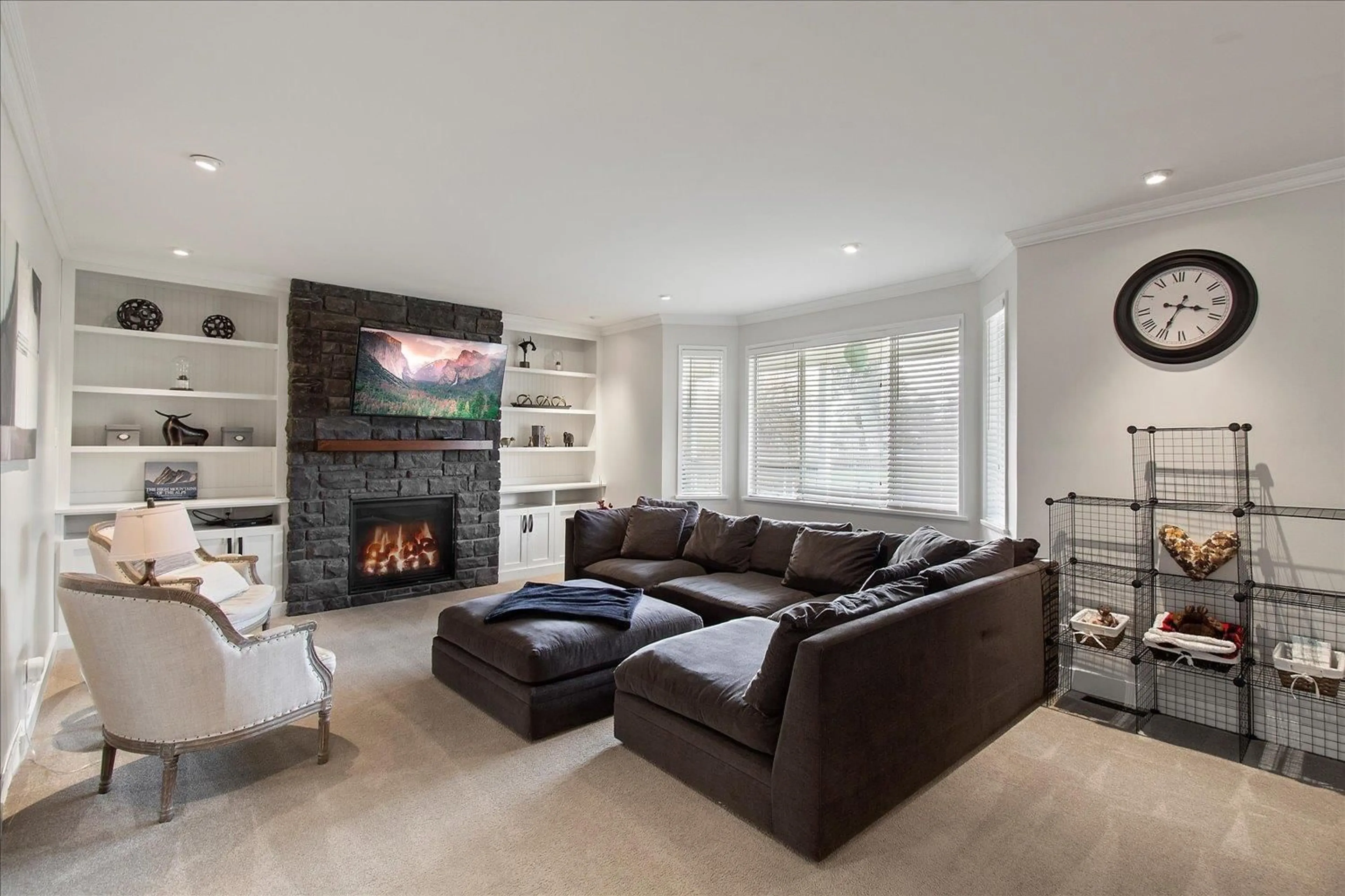 Living room with furniture, ceramic/tile floor for 4120 ECKERT STREET, Yarrow British Columbia V2R5J6