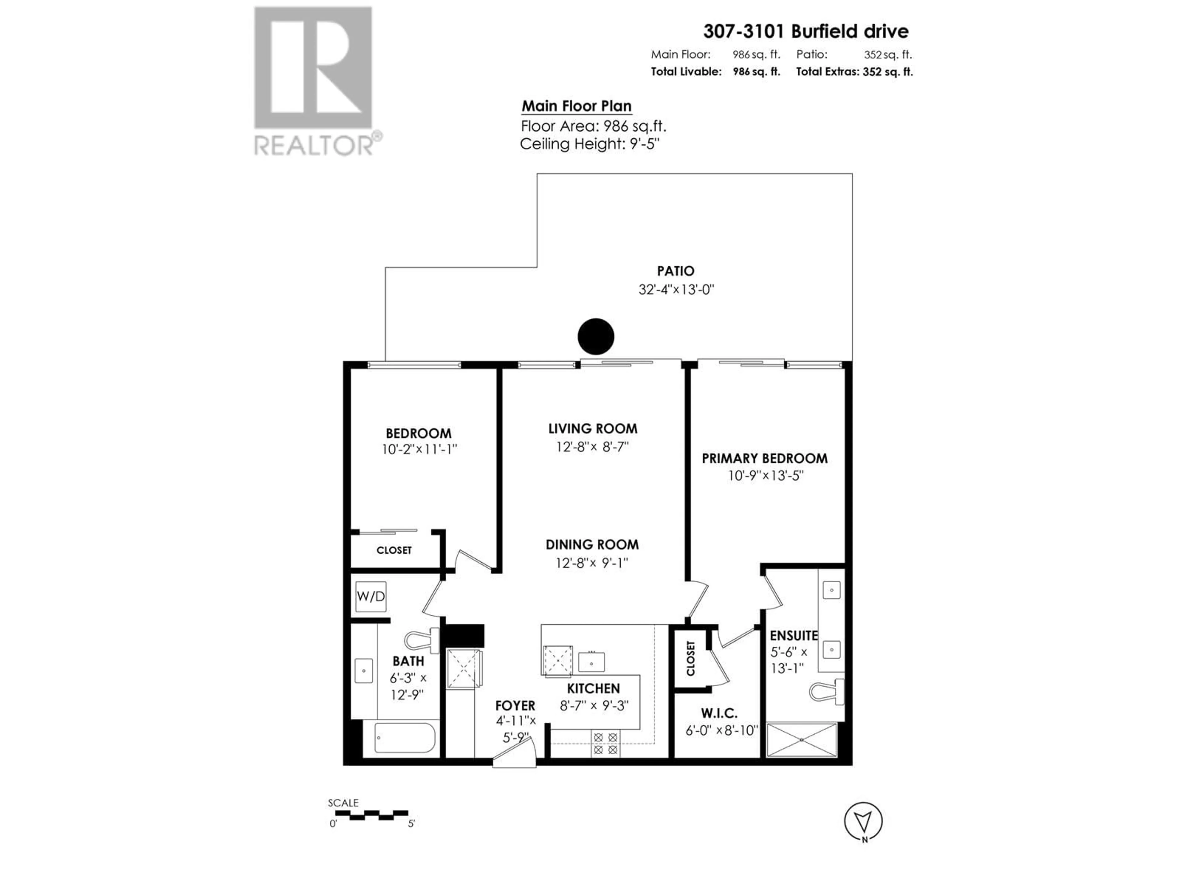 Floor plan for 307 - 3101 BURFIELD PLACE, West Vancouver British Columbia V7S0B8