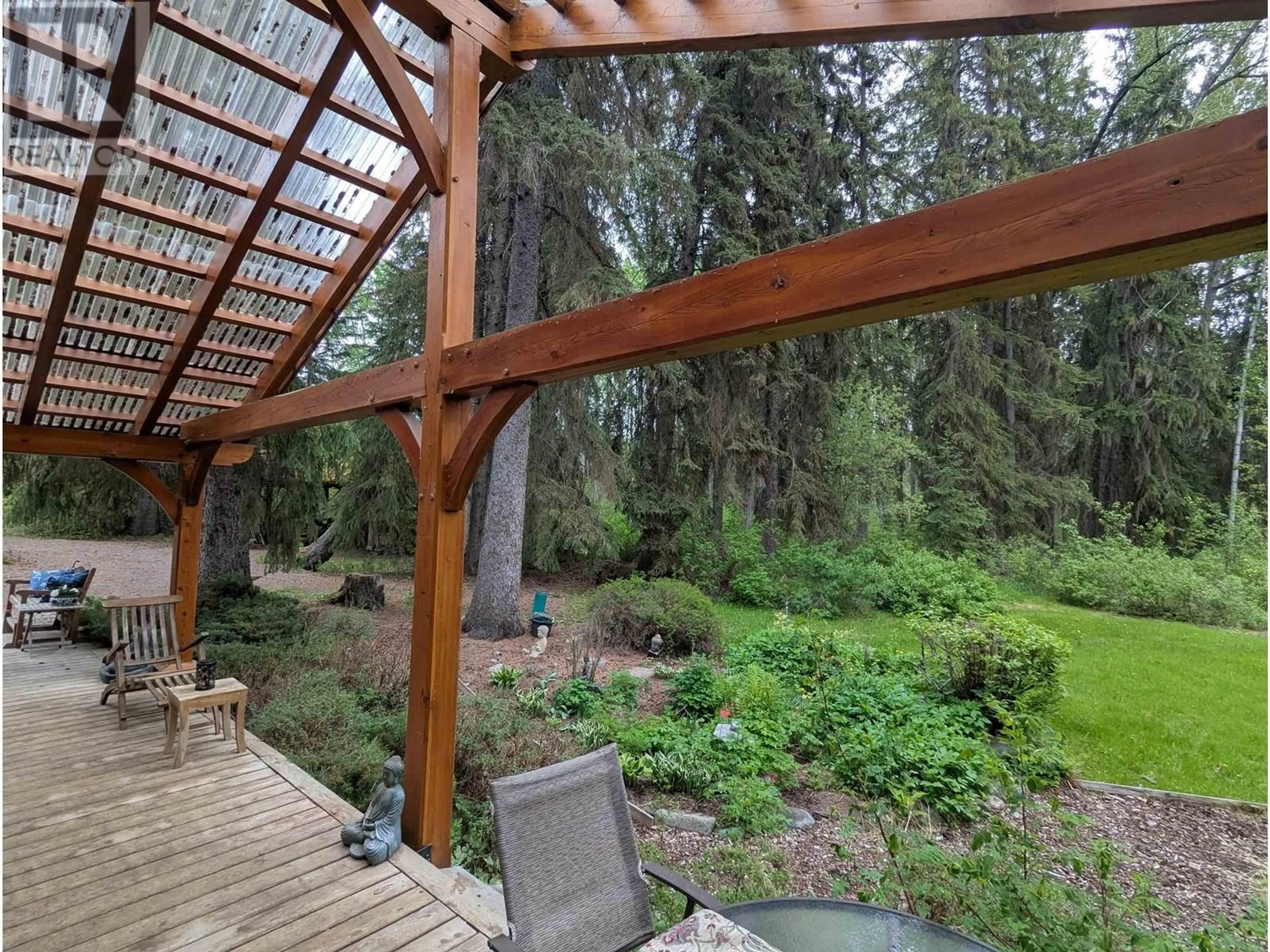 Patio, forest/trees view for 7133 ADAMS ROAD, Smithers British Columbia V0J2N7