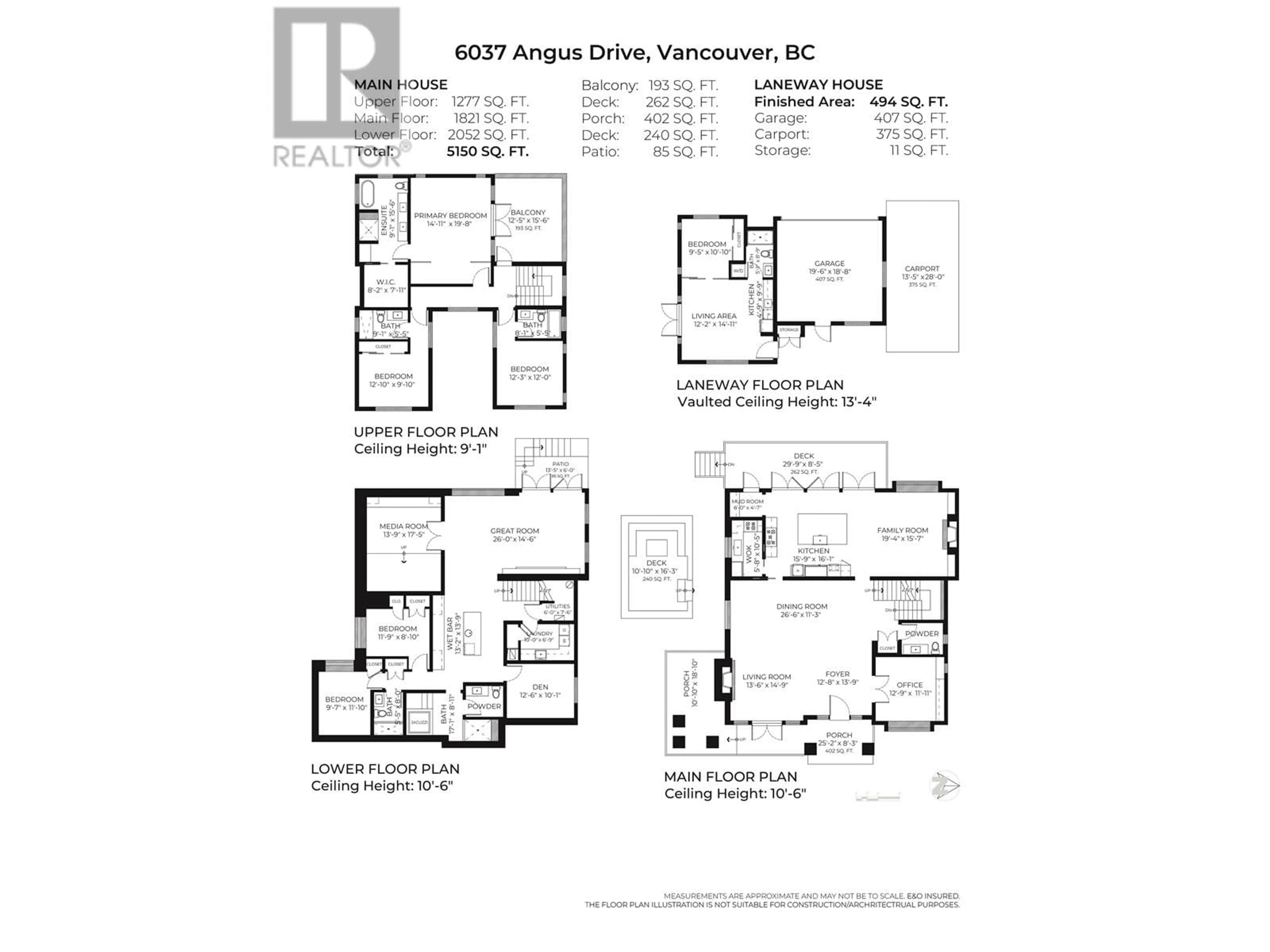 Floor plan for 6037 ANGUS DRIVE, Vancouver British Columbia V6M3N9