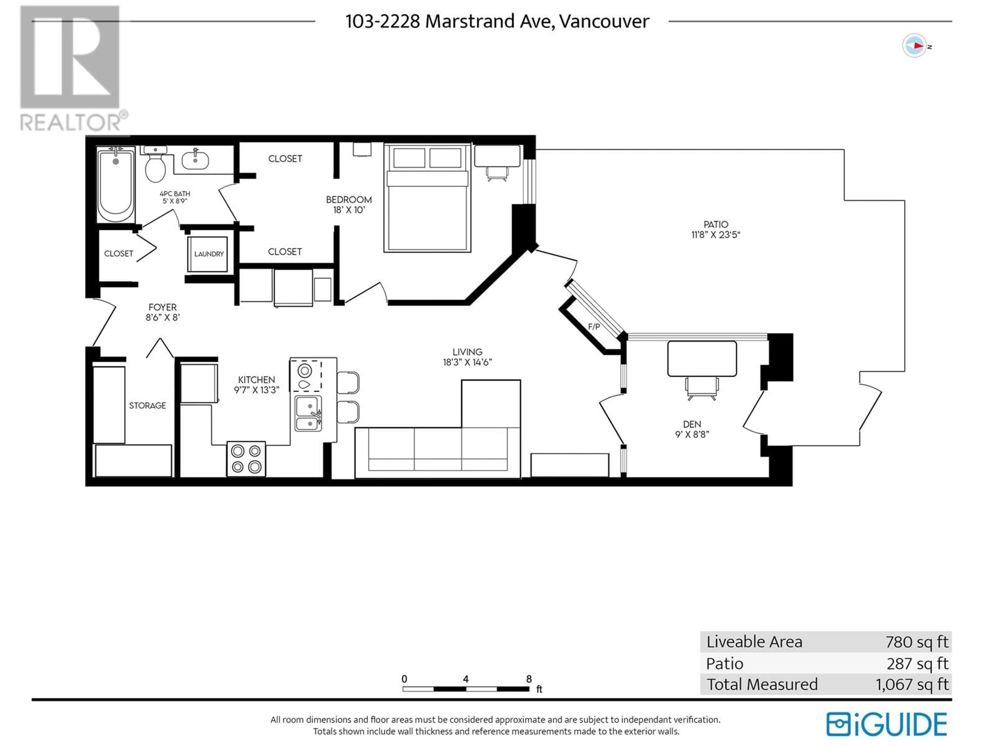Floor plan for 103 - 2228 MARSTRAND AVENUE, Vancouver British Columbia V6K4T1