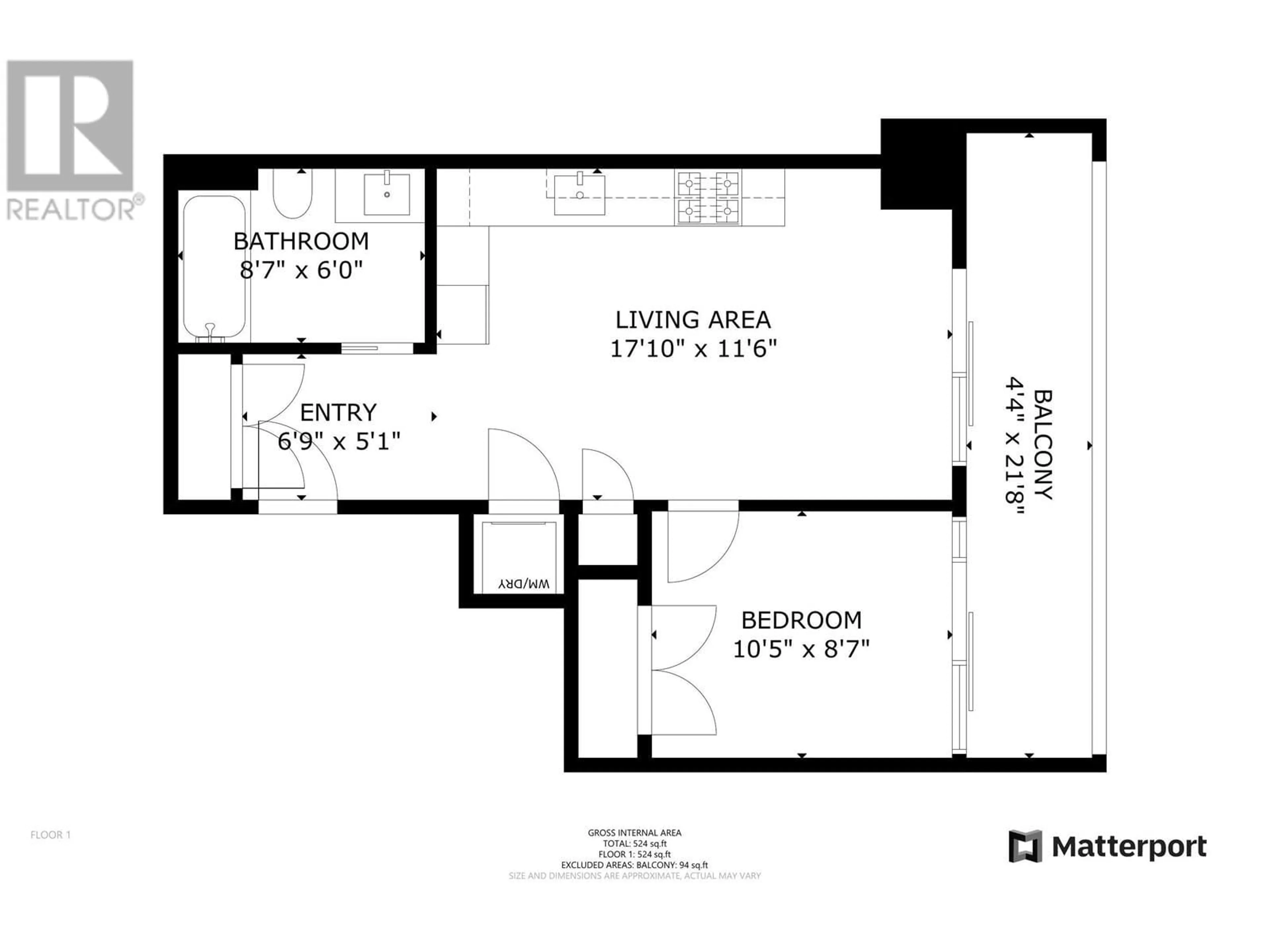 Floor plan for 1301 - 6000 MCKAY AVENUE, Burnaby British Columbia V5H0K2