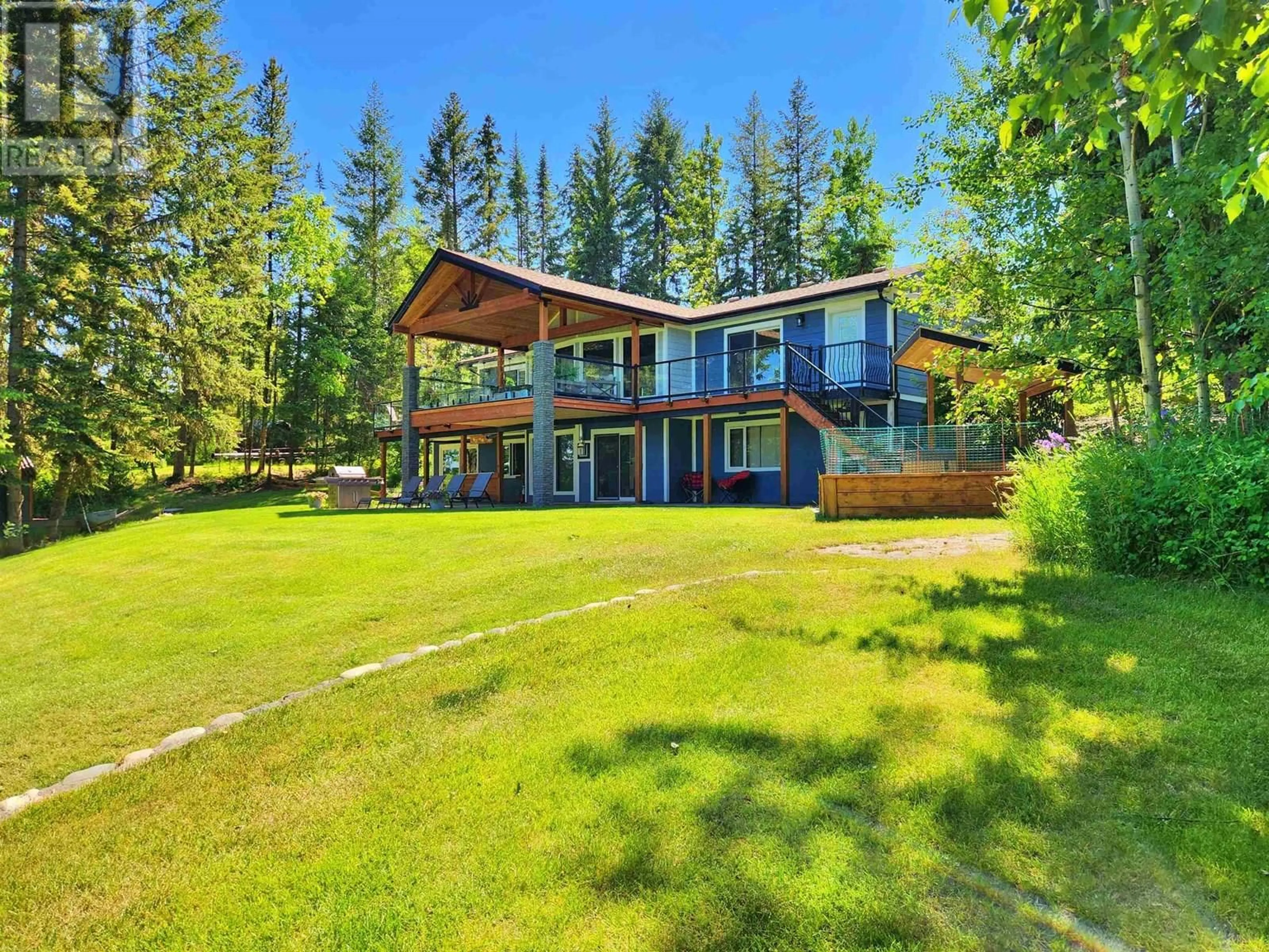 A pic from outside/outdoor area/front of a property/back of a property/a pic from drone, water/lake/river/ocean view for 4864 TEN MILE LAKE ROAD, Quesnel British Columbia V2J6X1
