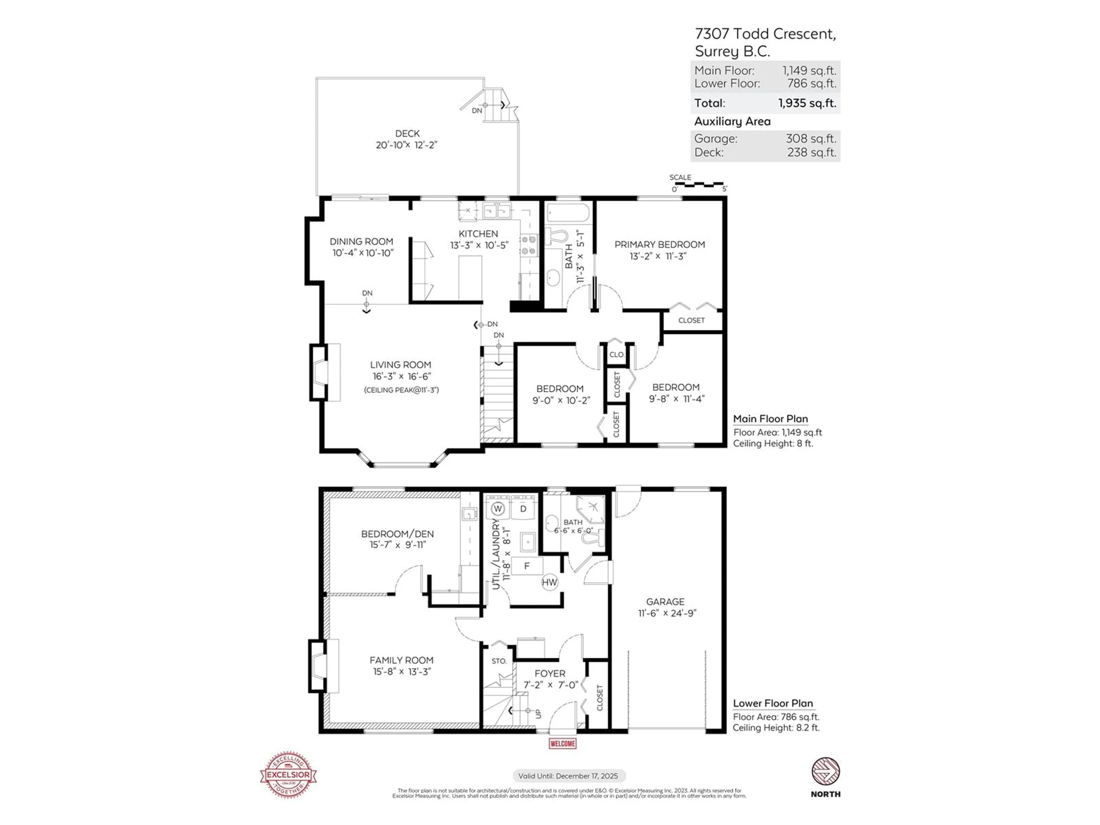 Floor plan for 7307 TODD, Surrey British Columbia V3W7N5