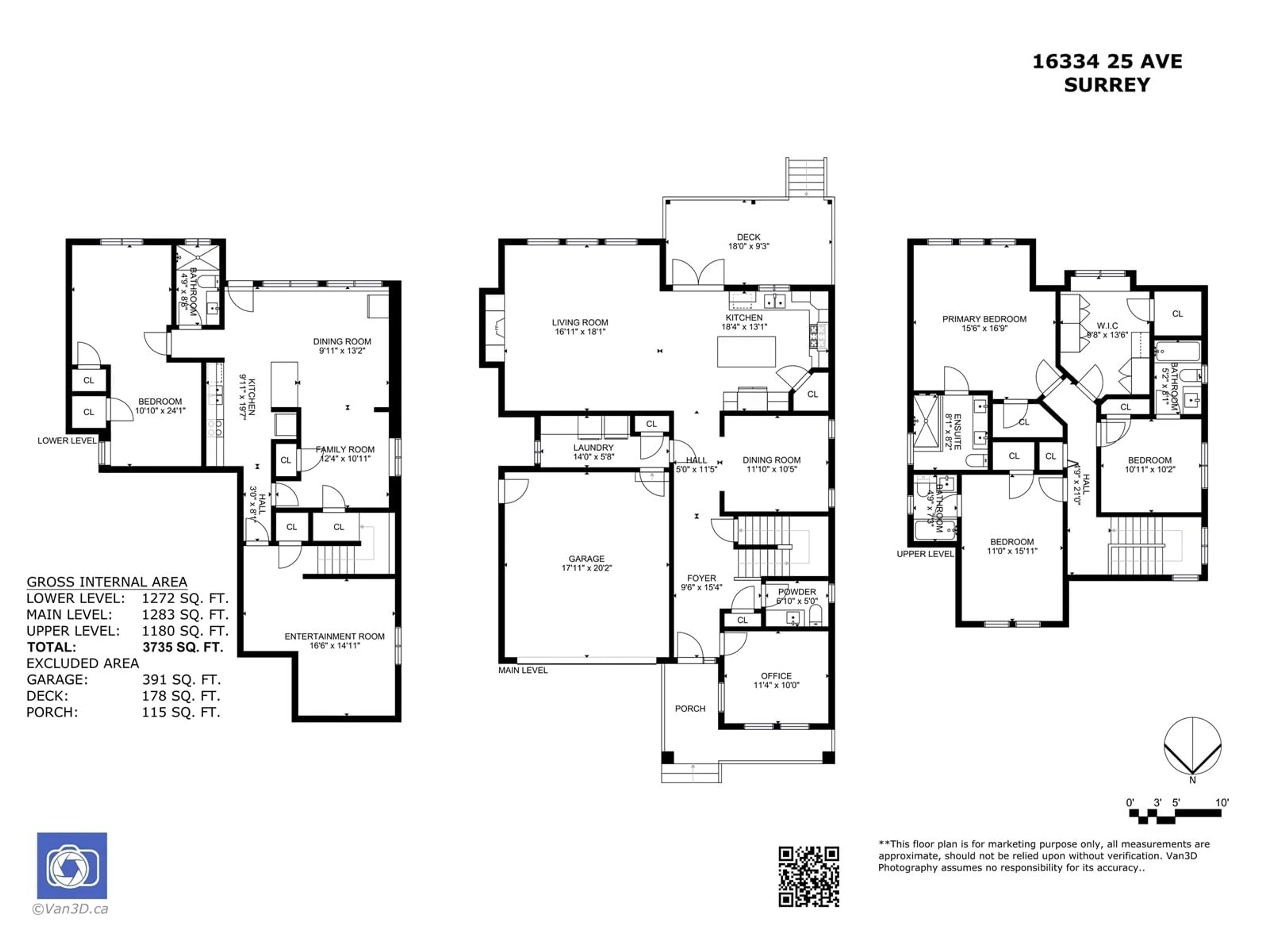 Floor plan for 16334 25, Surrey British Columbia V3Z6S1