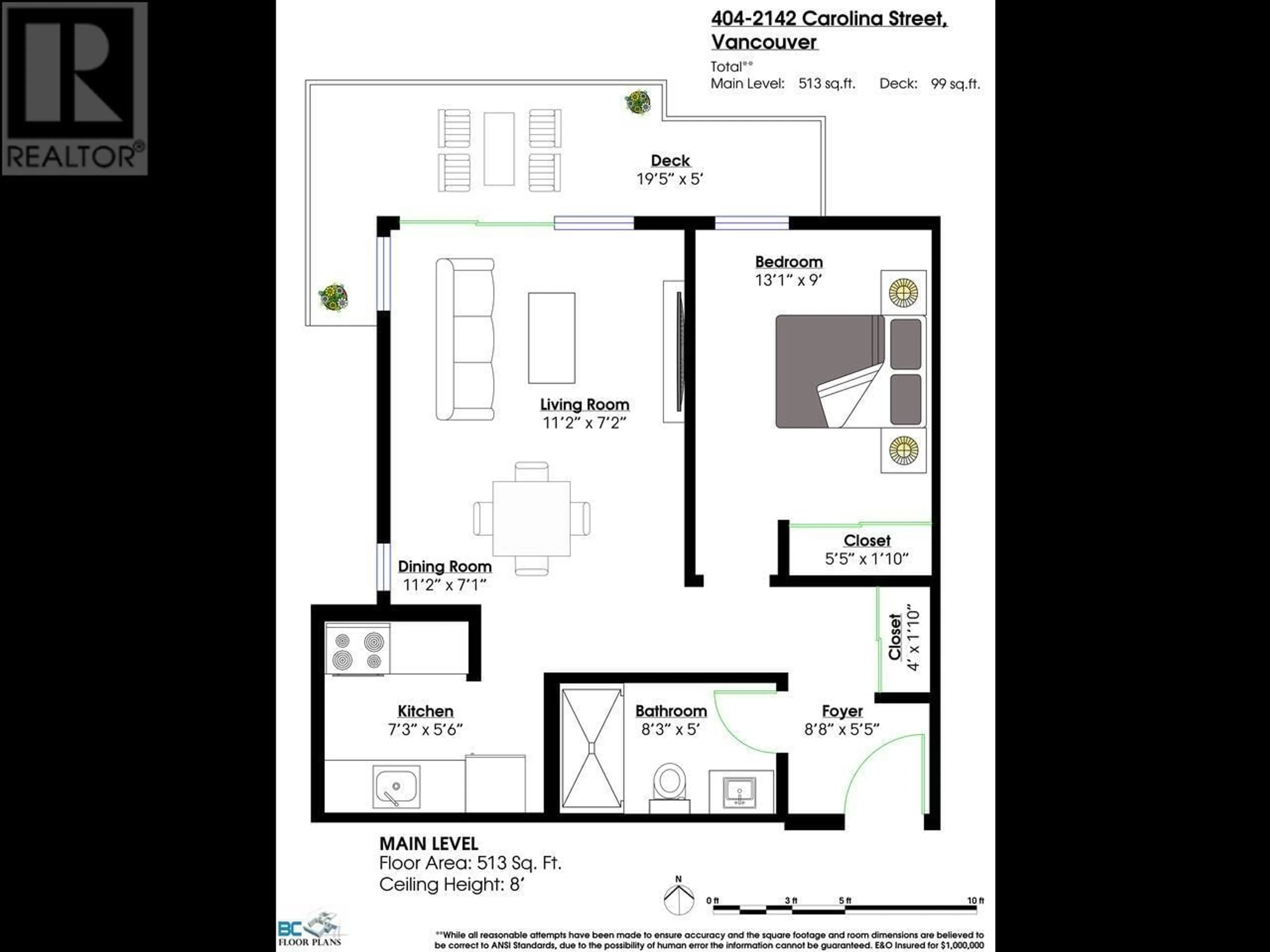 Floor plan for 404 - 2142 CAROLINA STREET, Vancouver British Columbia V5T3S2
