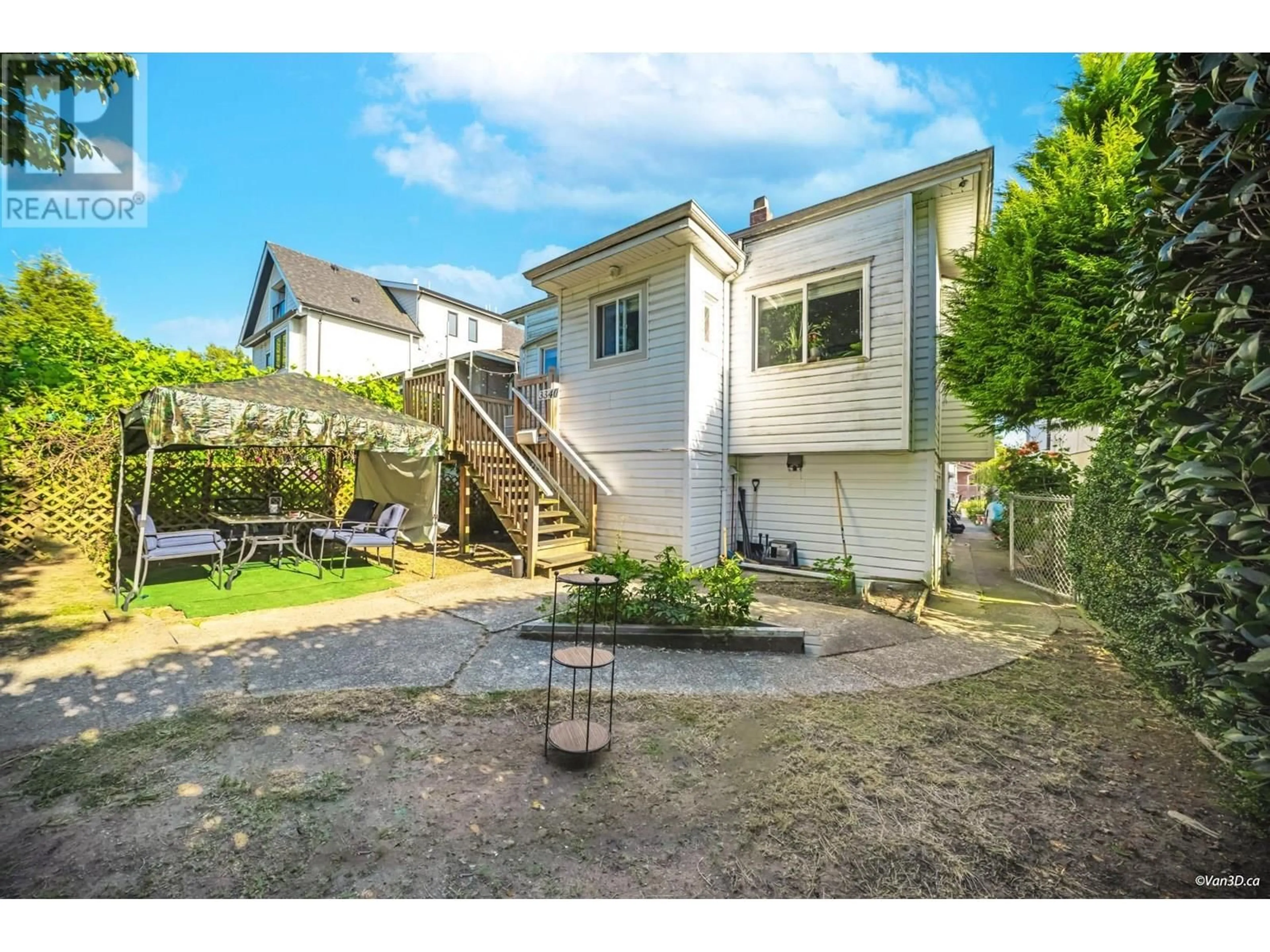 A pic from outside/outdoor area/front of a property/back of a property/a pic from drone, street for 3340 ADANAC STREET, Vancouver British Columbia V5K2P3