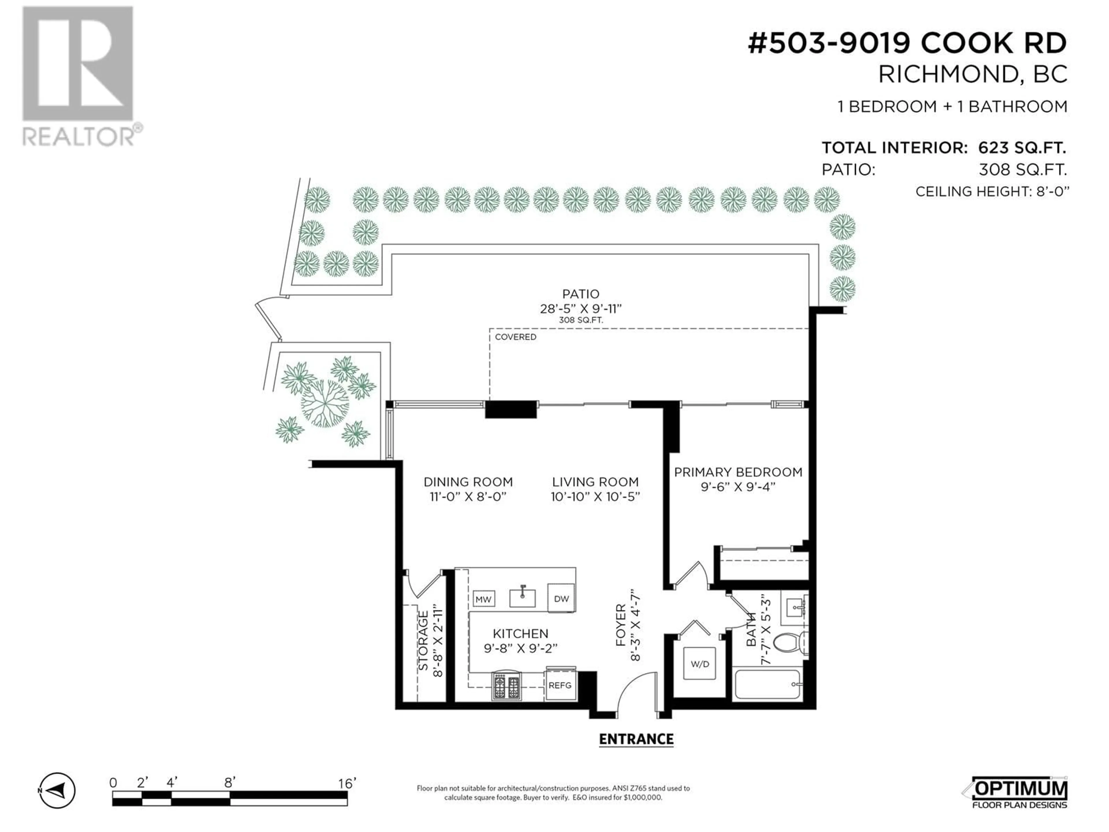 Floor plan for 503 - 9019 COOK ROAD, Richmond British Columbia V6Y0G6