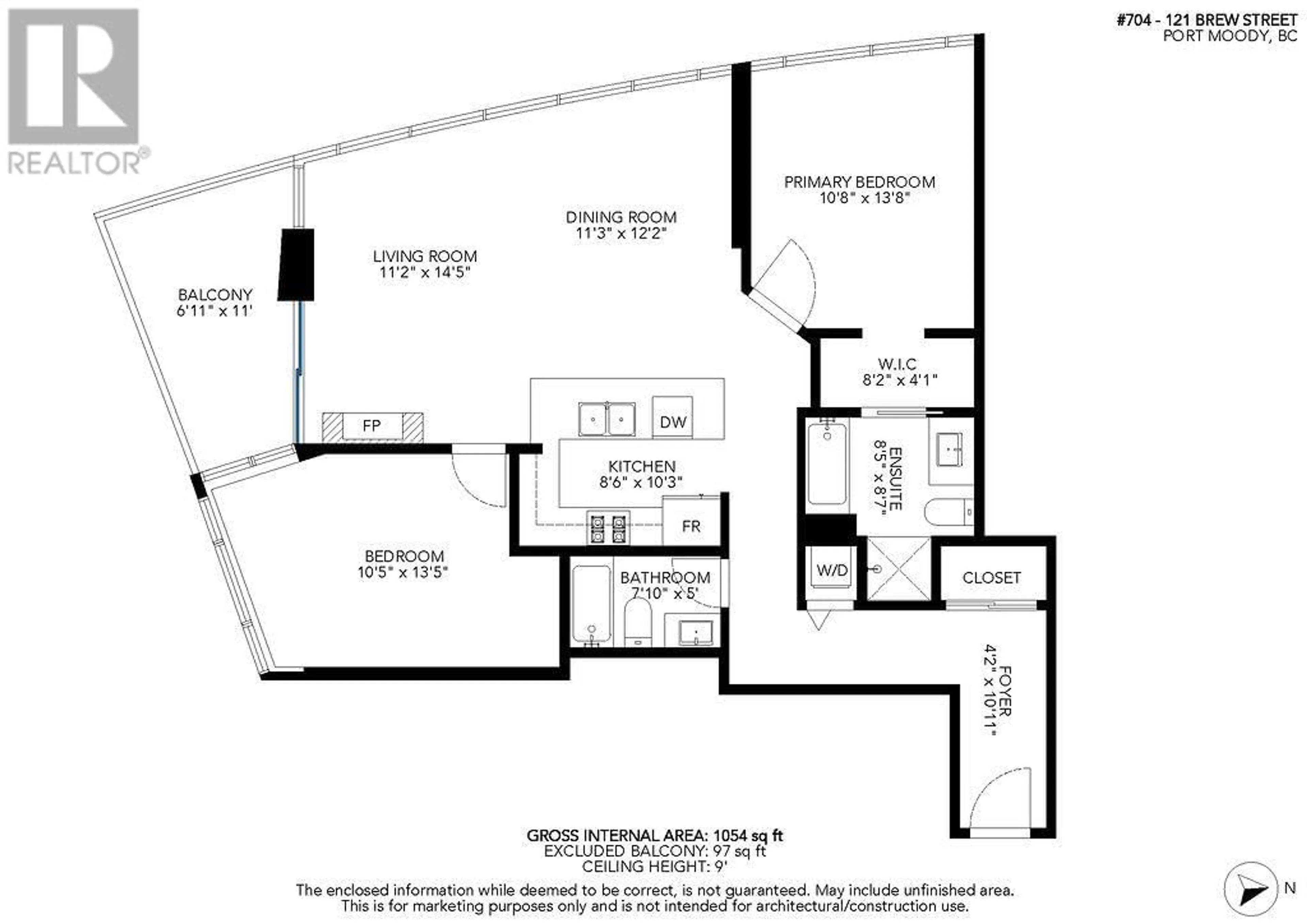 Floor plan for 704 - 110 BREW STREET, Port Moody British Columbia V3H0E4