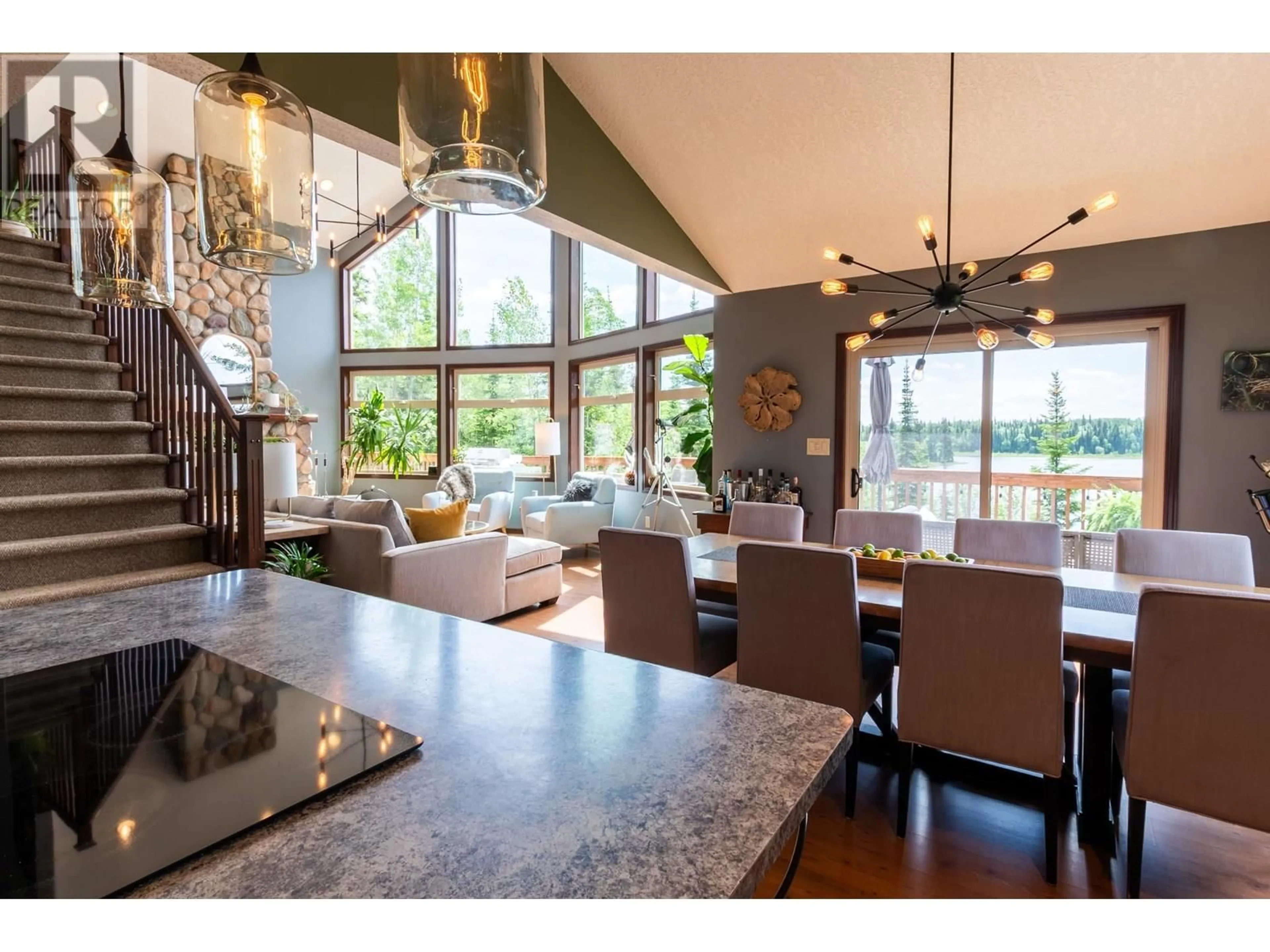 Open concept kitchen, wood/laminate floor for 17625 THOMPSON ROAD, Prince George British Columbia V2K5L2
