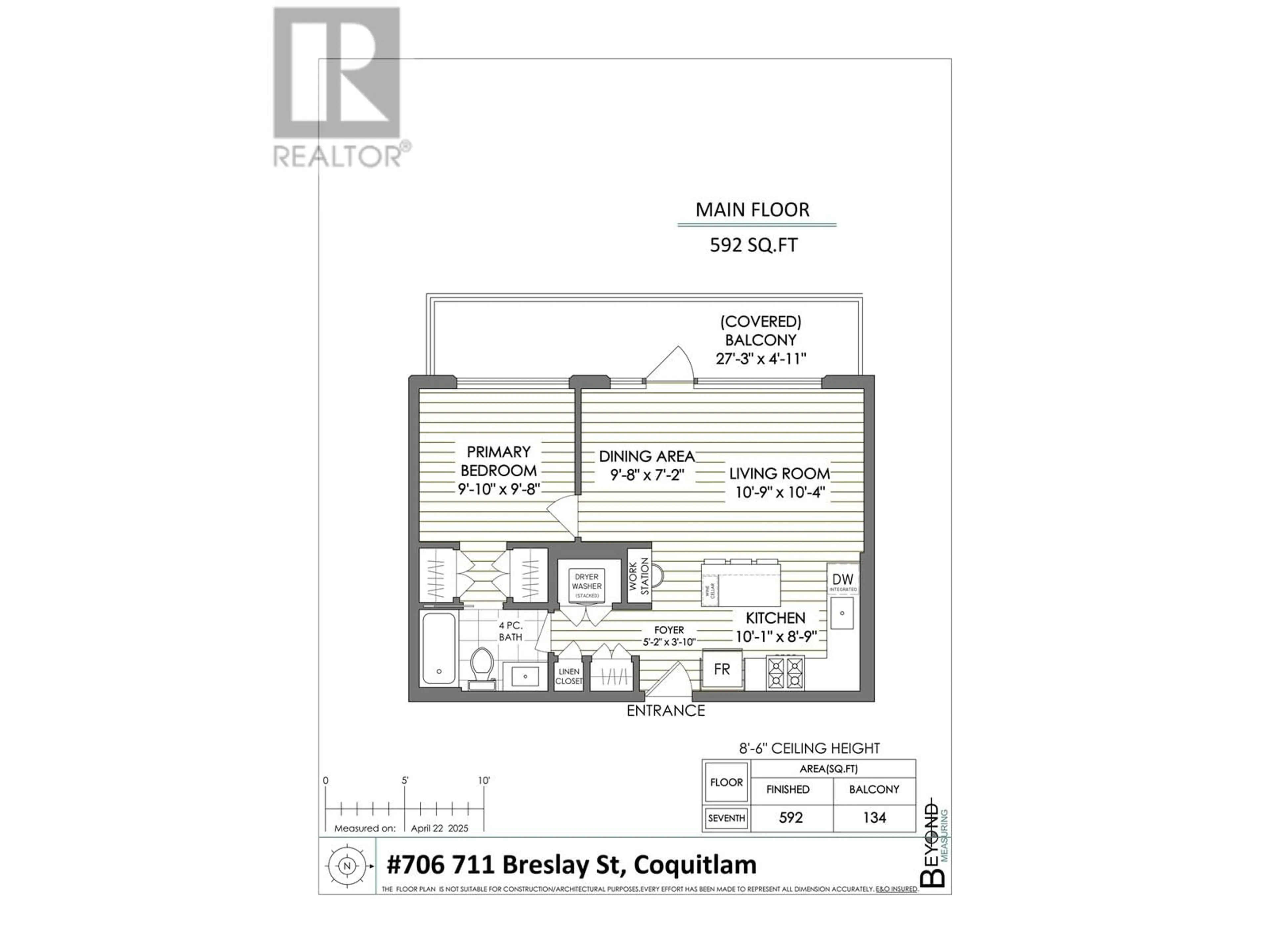 Floor plan for 706 - 711 BRESLAY STREET, Coquitlam British Columbia V3J0G7