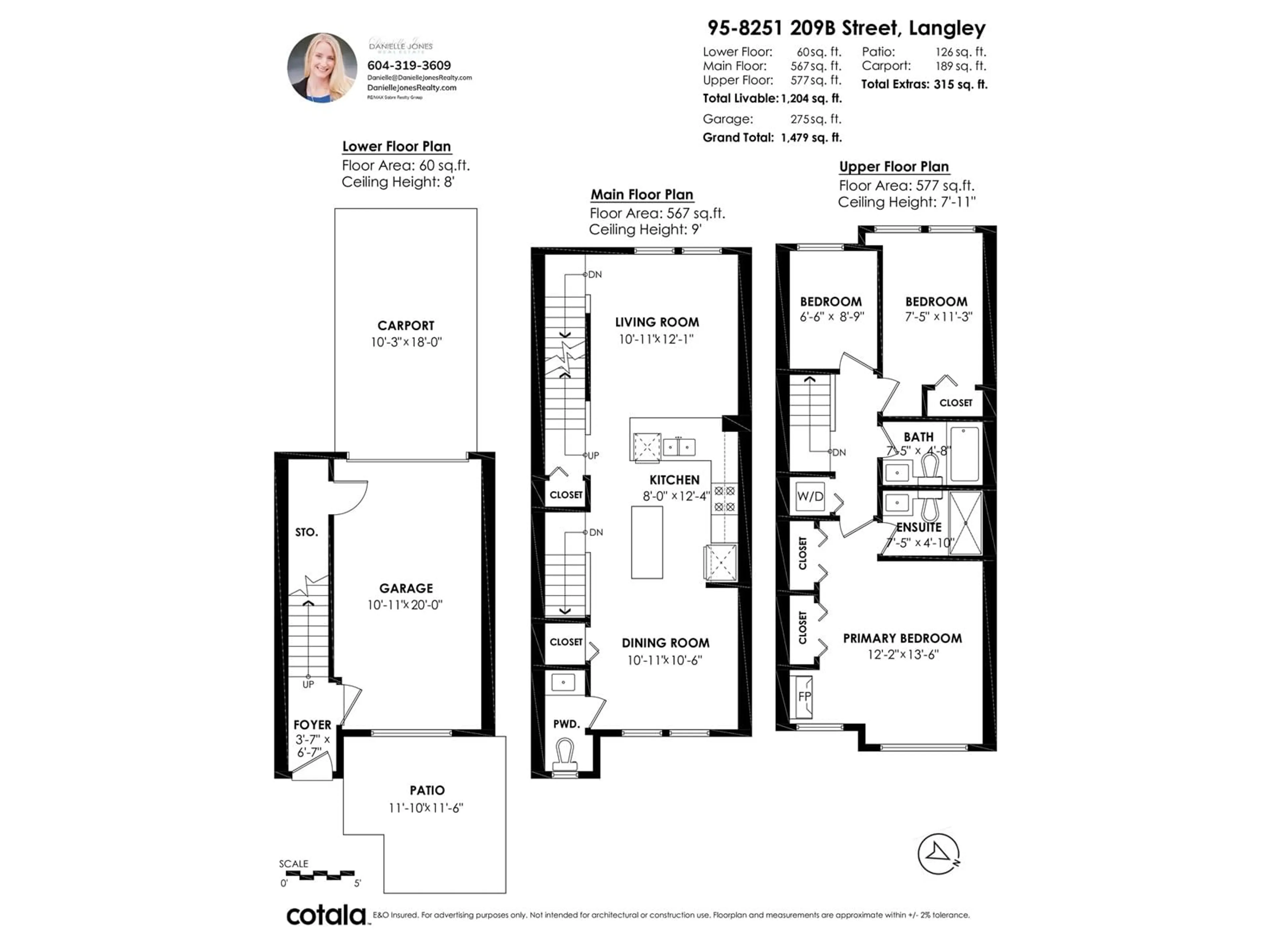 Floor plan for 95 - 8251 209B, Langley British Columbia V2Y0J9
