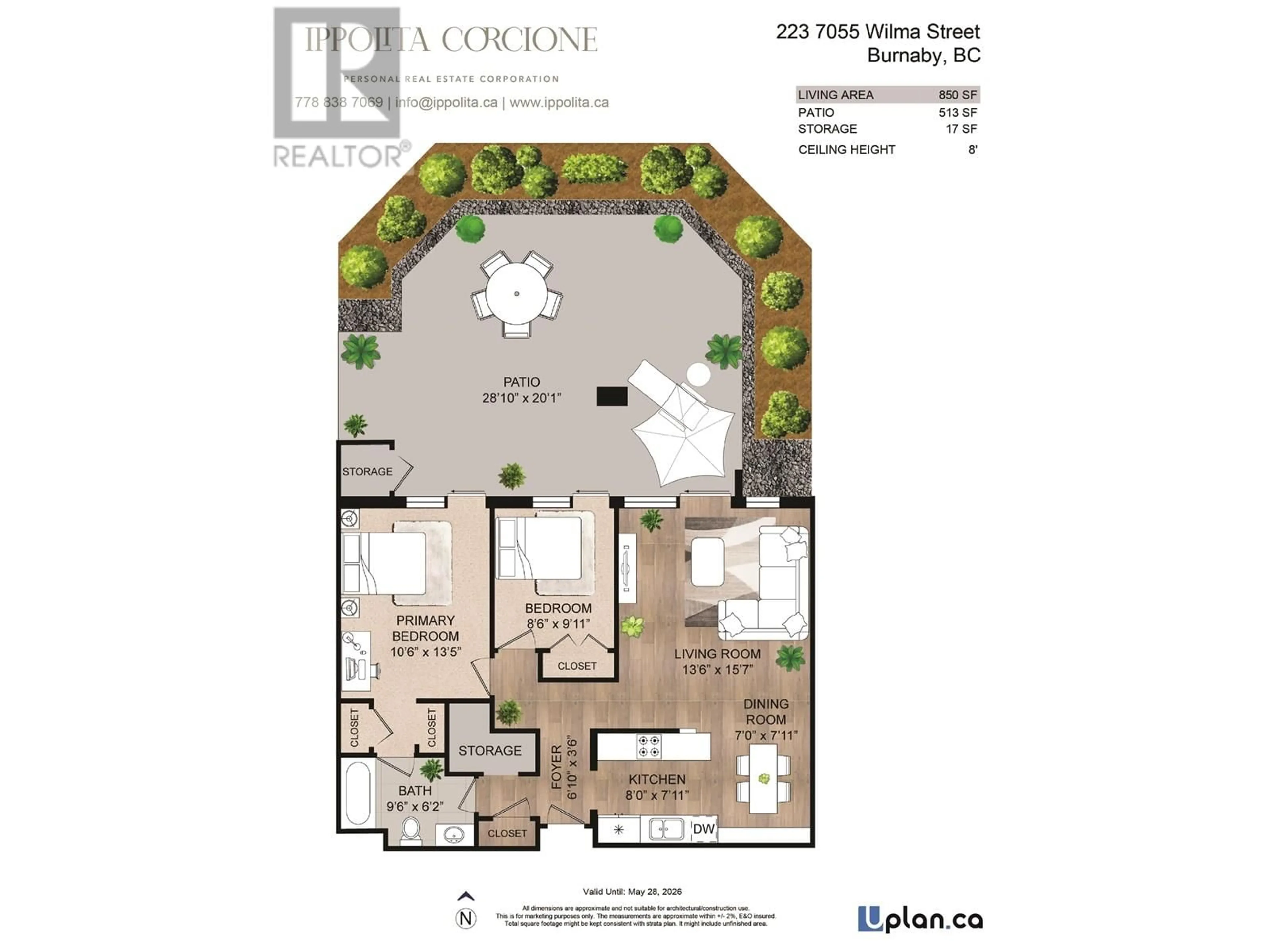 Floor plan for 223 - 7055 WILMA STREET, Burnaby British Columbia V5E4B1