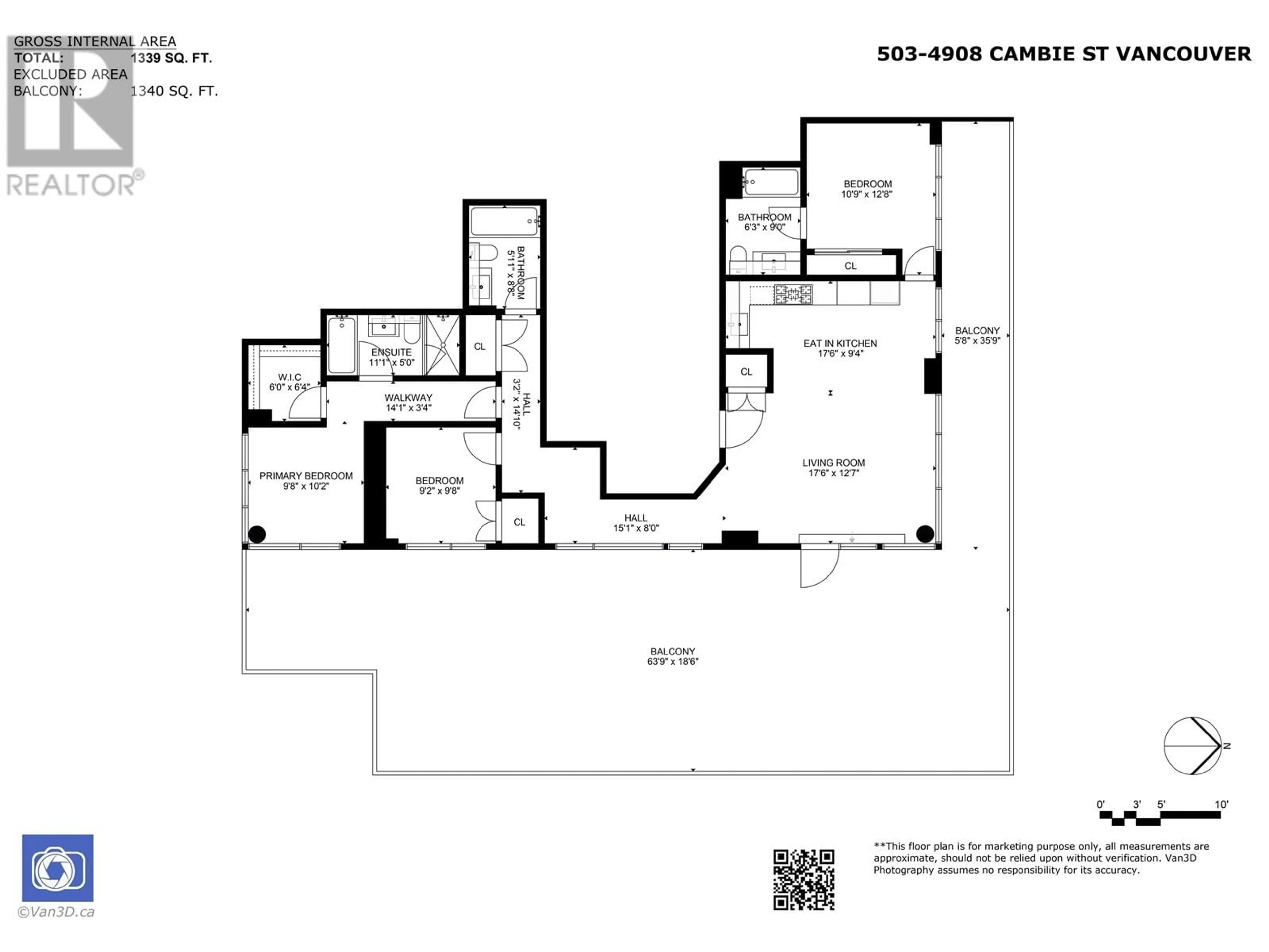 Floor plan for 503 - 4908 CAMBIE STREET, Vancouver British Columbia V5Z0K1